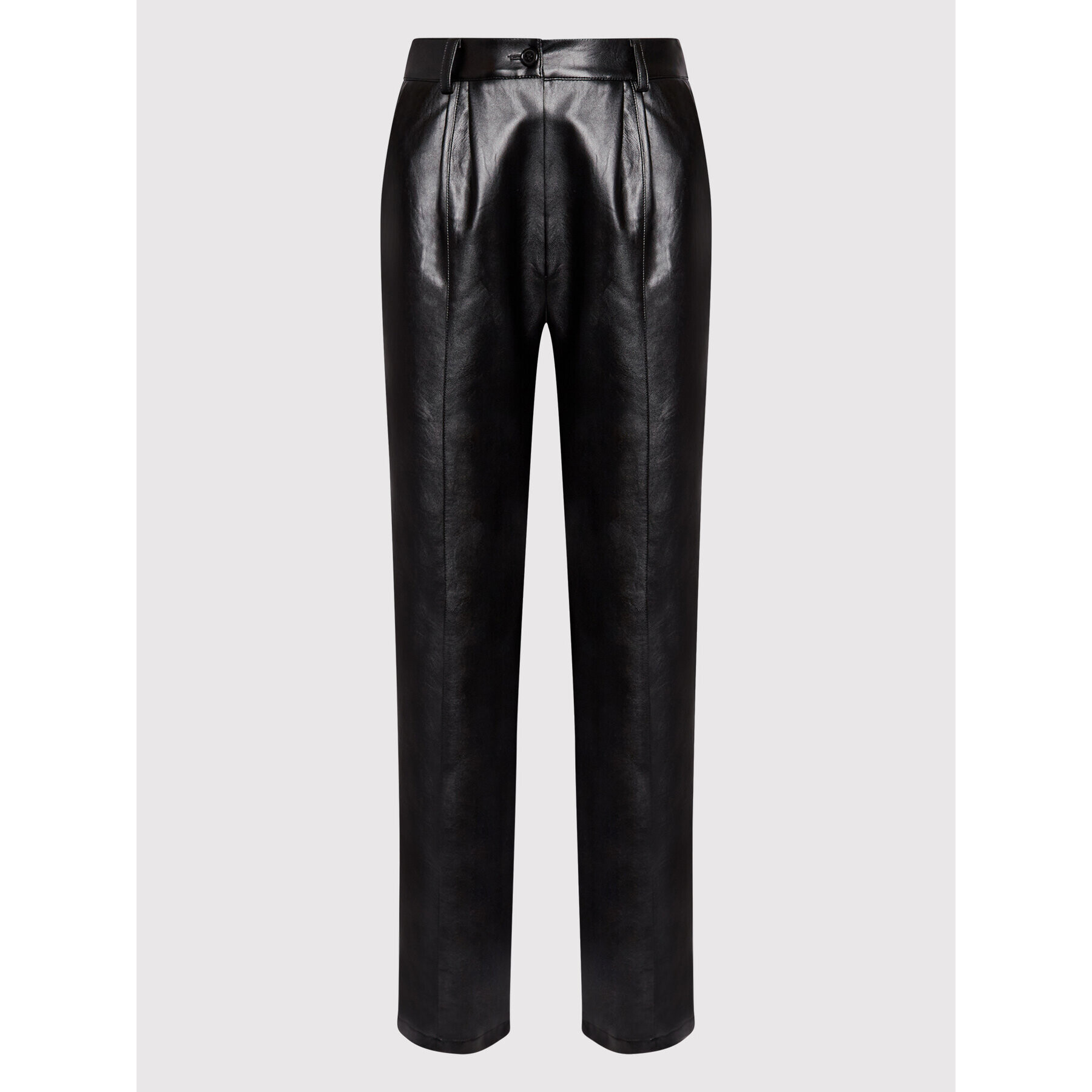 NA-KD Pantaloni din imitație de piele 1018-008216-0002-579 Negru Relaxed Fit - Pled.ro