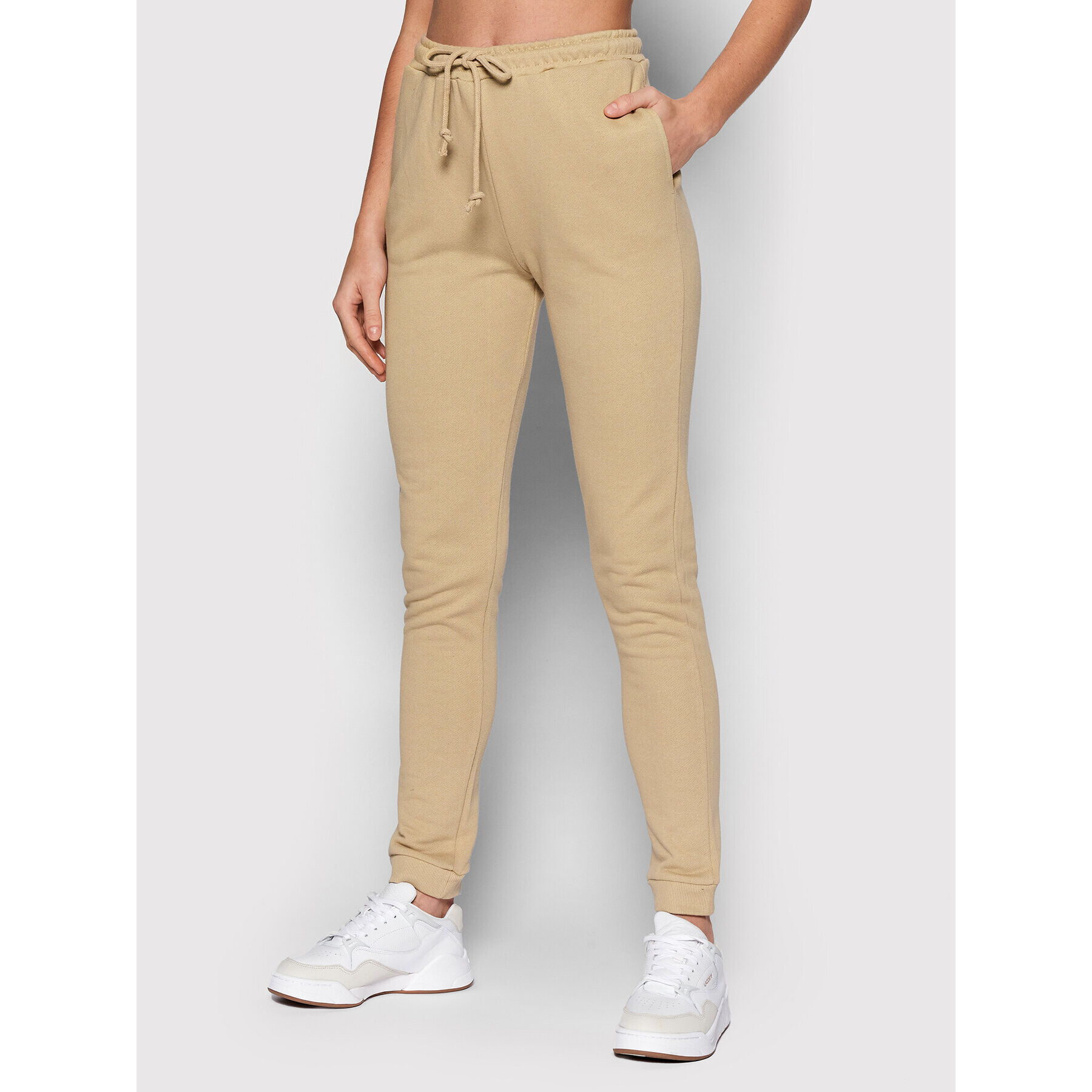 NA-KD Pantaloni trening 1018-007520-0005-003 Bej Regular Fit - Pled.ro