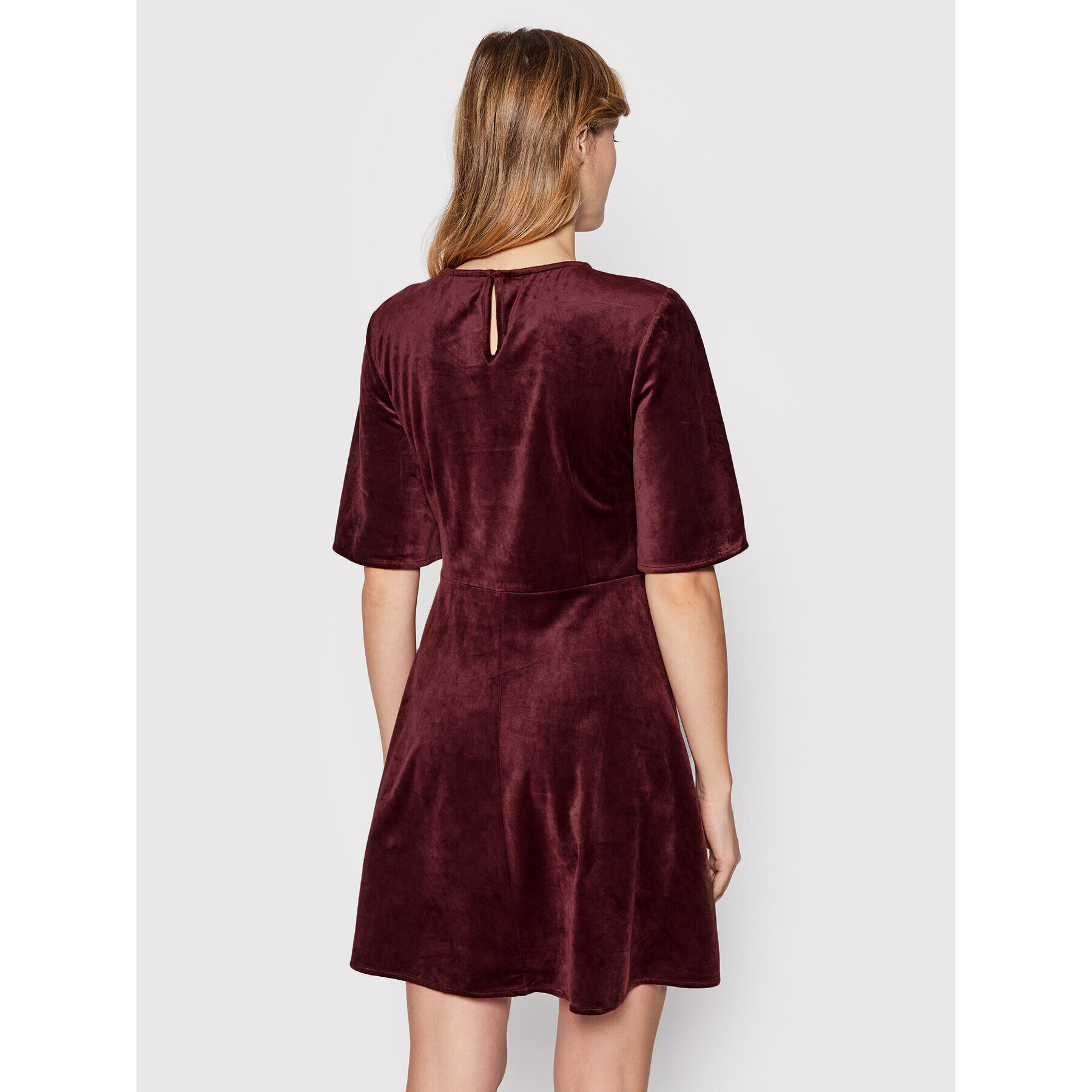 NA-KD Rochie de zi Velvet 1100-004520-0212-581 Vișiniu Regular Fit - Pled.ro