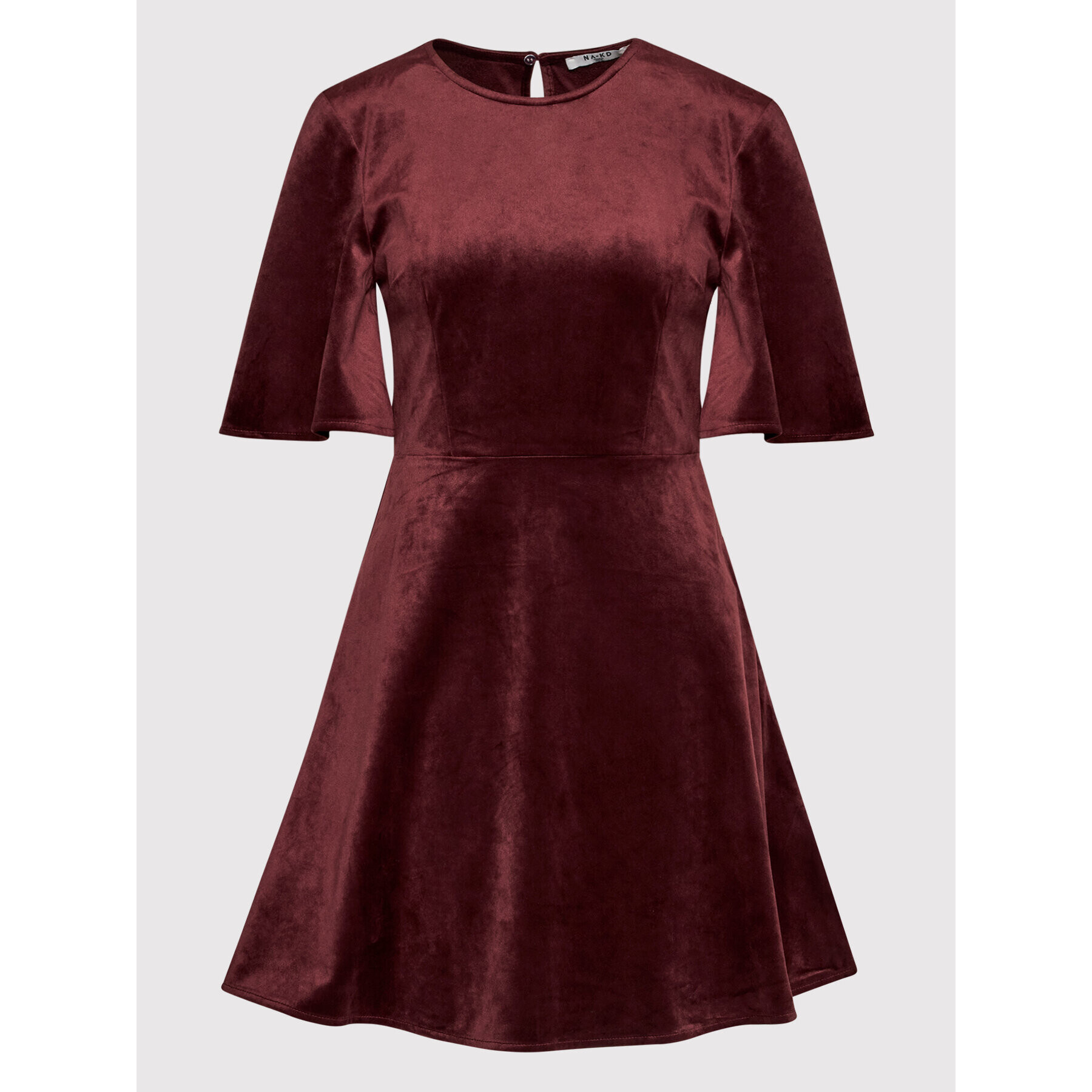 NA-KD Rochie de zi Velvet 1100-004520-0212-581 Vișiniu Regular Fit - Pled.ro