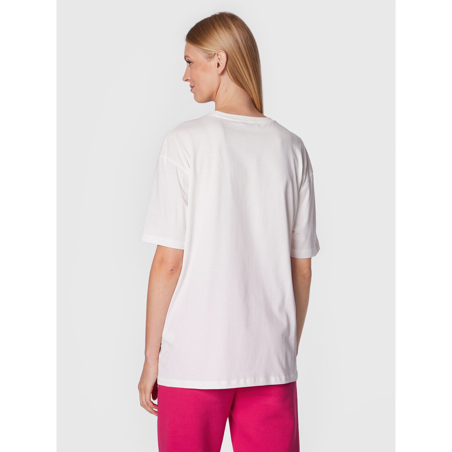 NA-KD Tricou Being Polite 1100-006171-0260-004 Alb Relaxed Fit - Pled.ro