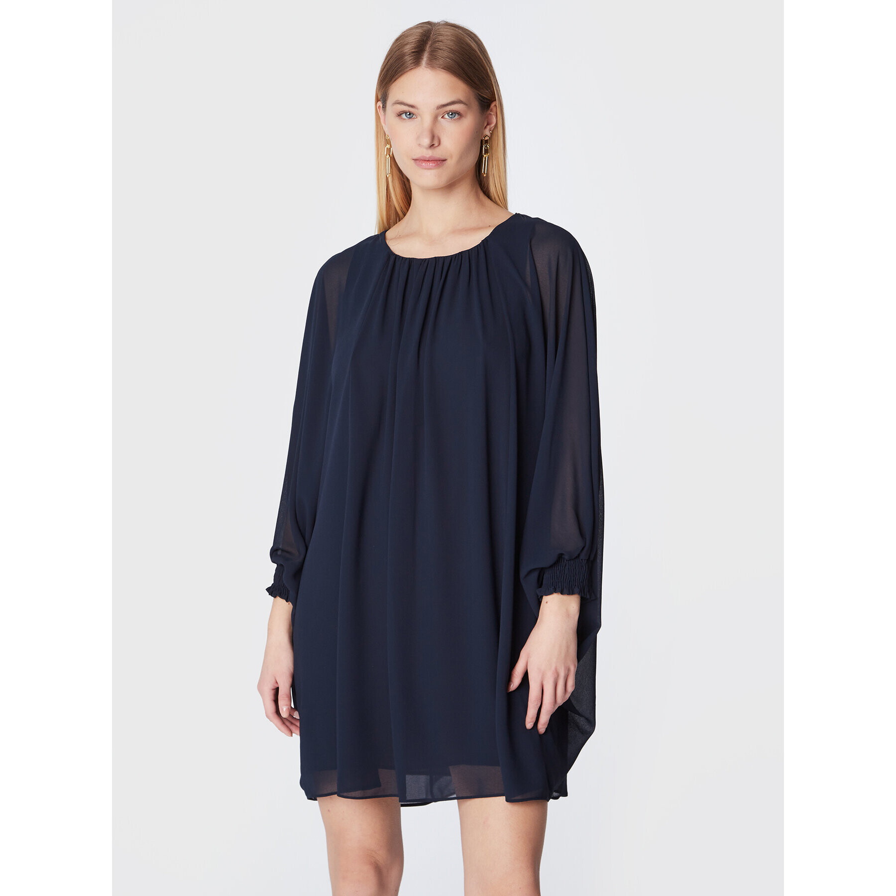 NAF NAF Rochie cocktail Ktoday THNR35 Bleumarin Relaxed Fit - Pled.ro