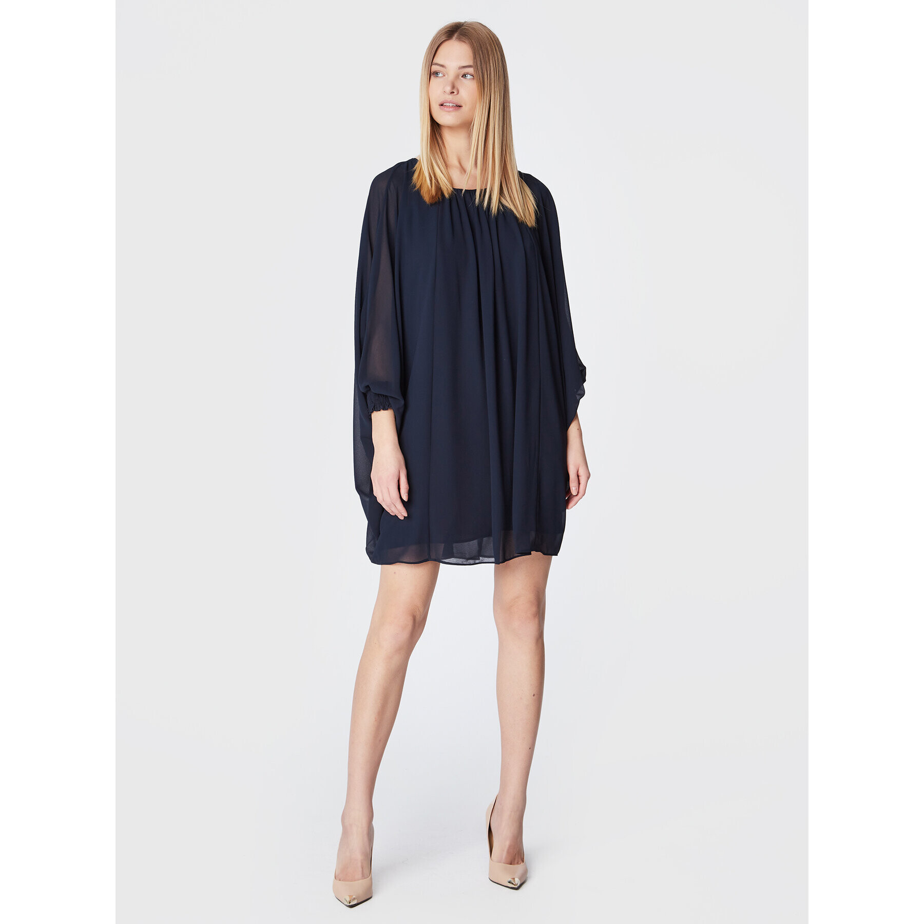 NAF NAF Rochie cocktail Ktoday THNR35 Bleumarin Relaxed Fit - Pled.ro