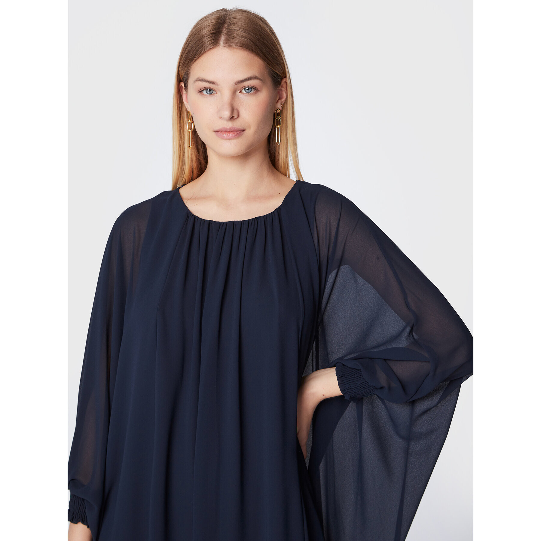 NAF NAF Rochie cocktail Ktoday THNR35 Bleumarin Relaxed Fit - Pled.ro