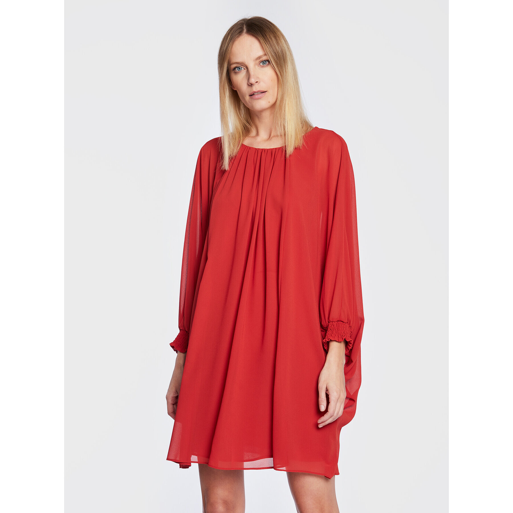 NAF NAF Rochie cocktail Ktoday THNR35 Roșu Relaxed Fit - Pled.ro