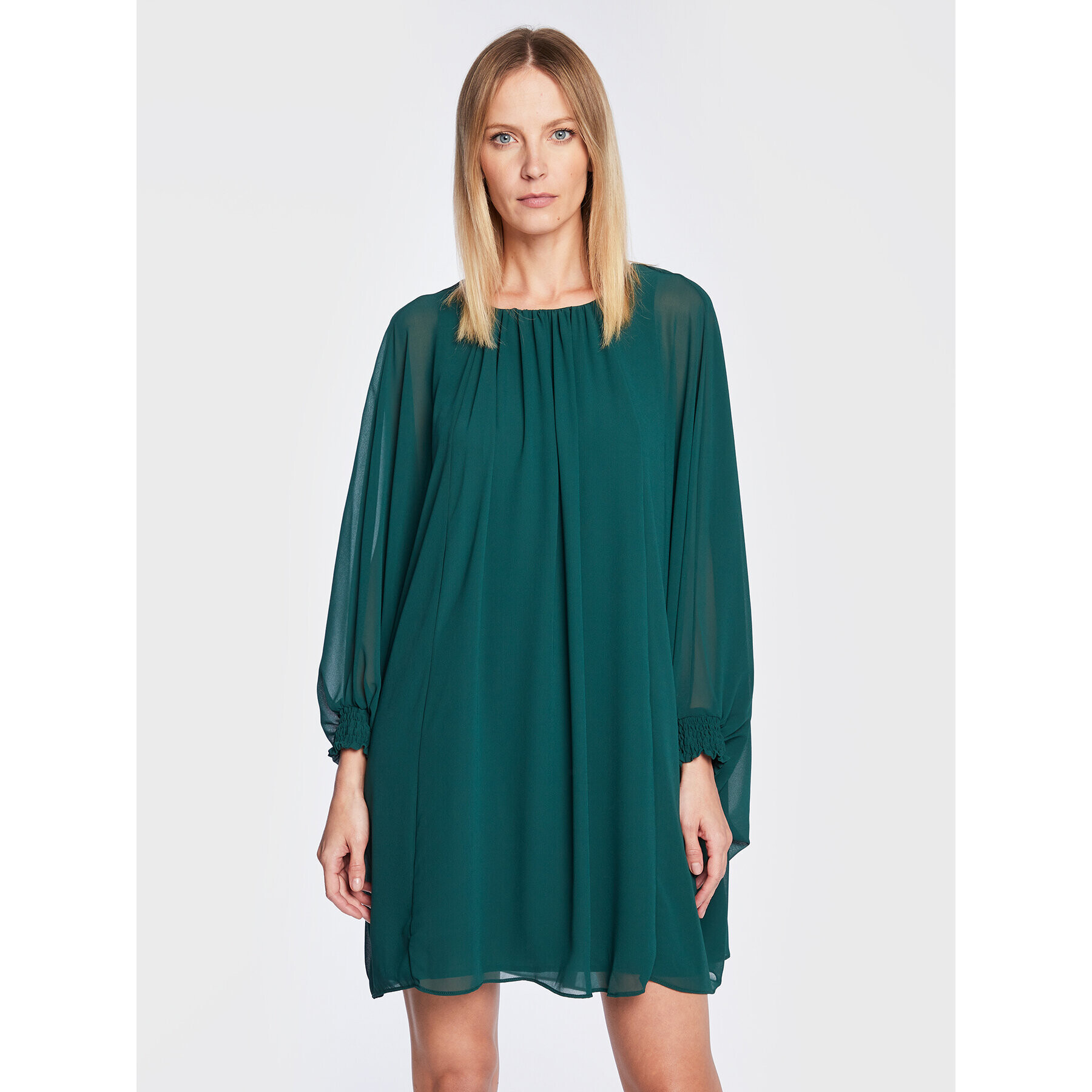 NAF NAF Rochie cocktail Ktoday THNR35 Verde Relaxed Fit - Pled.ro