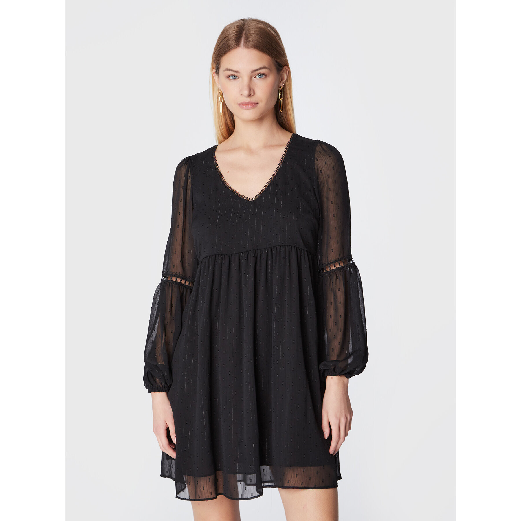 NAF NAF Rochie de zi Keysia DNR12Z Negru Regular Fit - Pled.ro