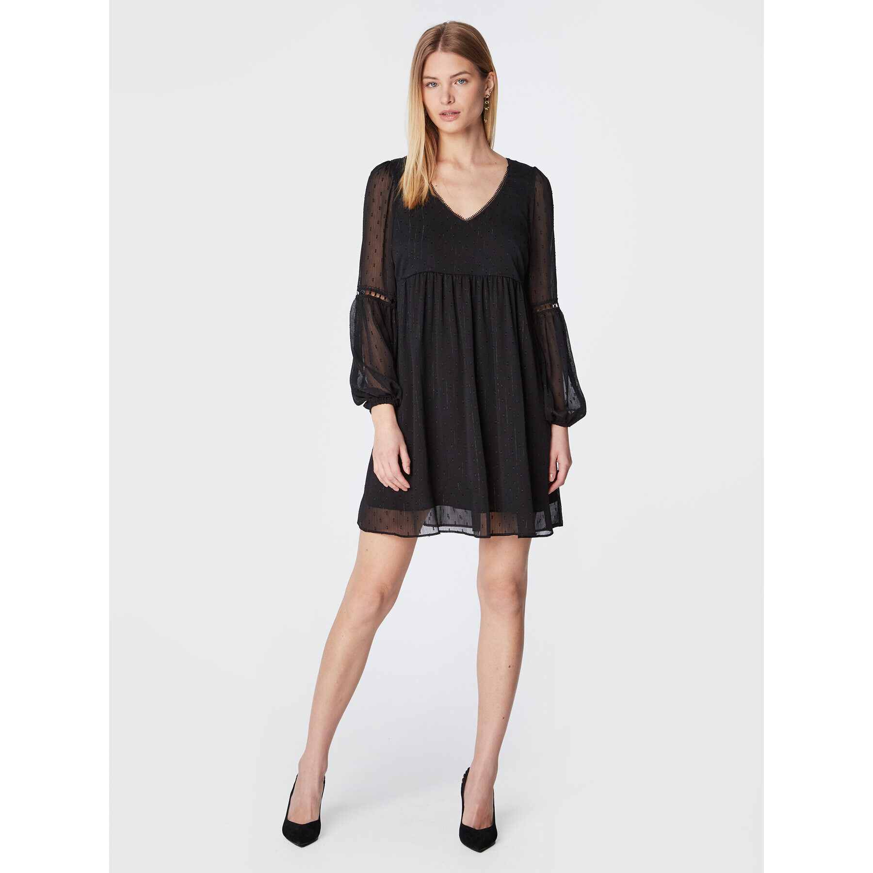 NAF NAF Rochie de zi Keysia DNR12Z Negru Regular Fit - Pled.ro