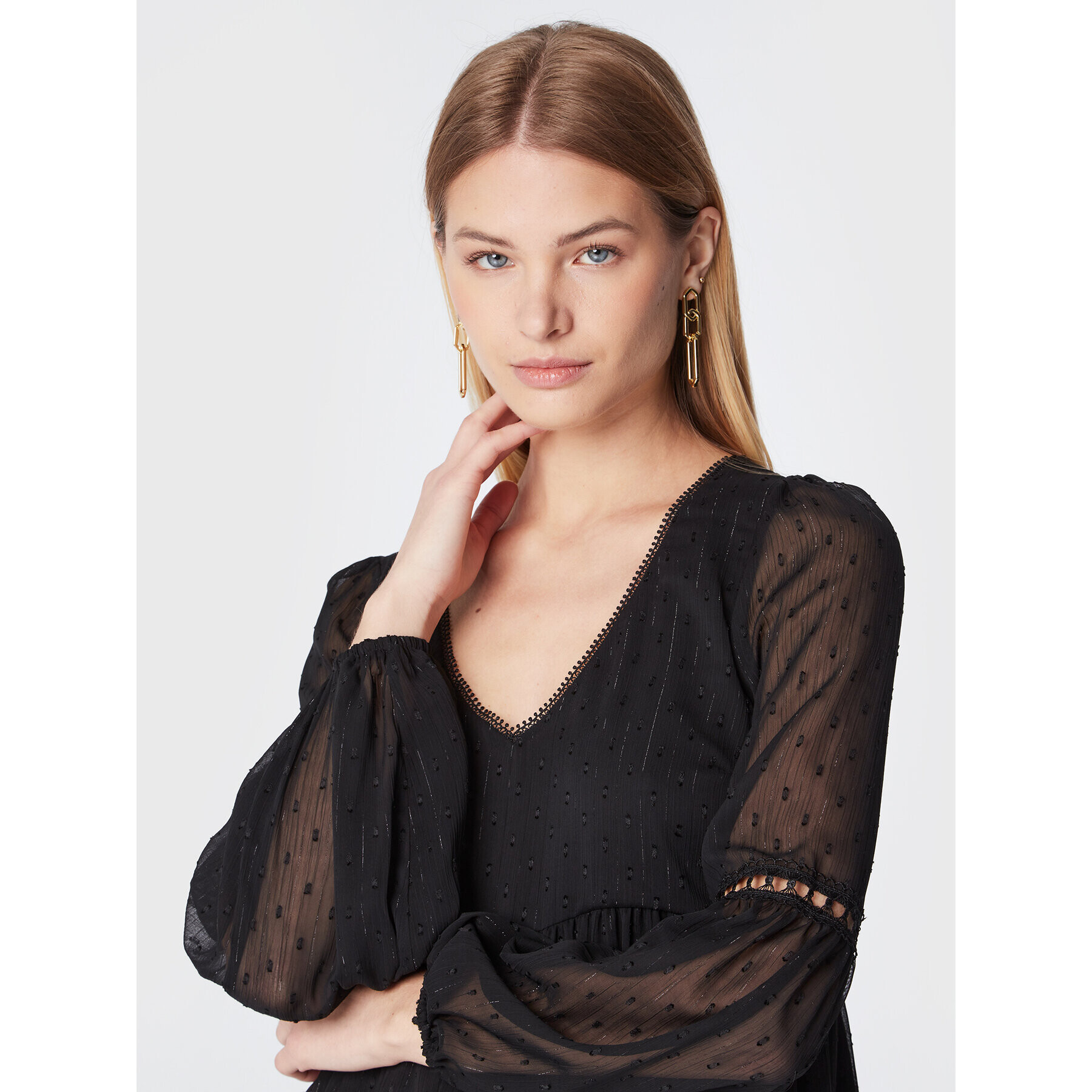 NAF NAF Rochie de zi Keysia DNR12Z Negru Regular Fit - Pled.ro