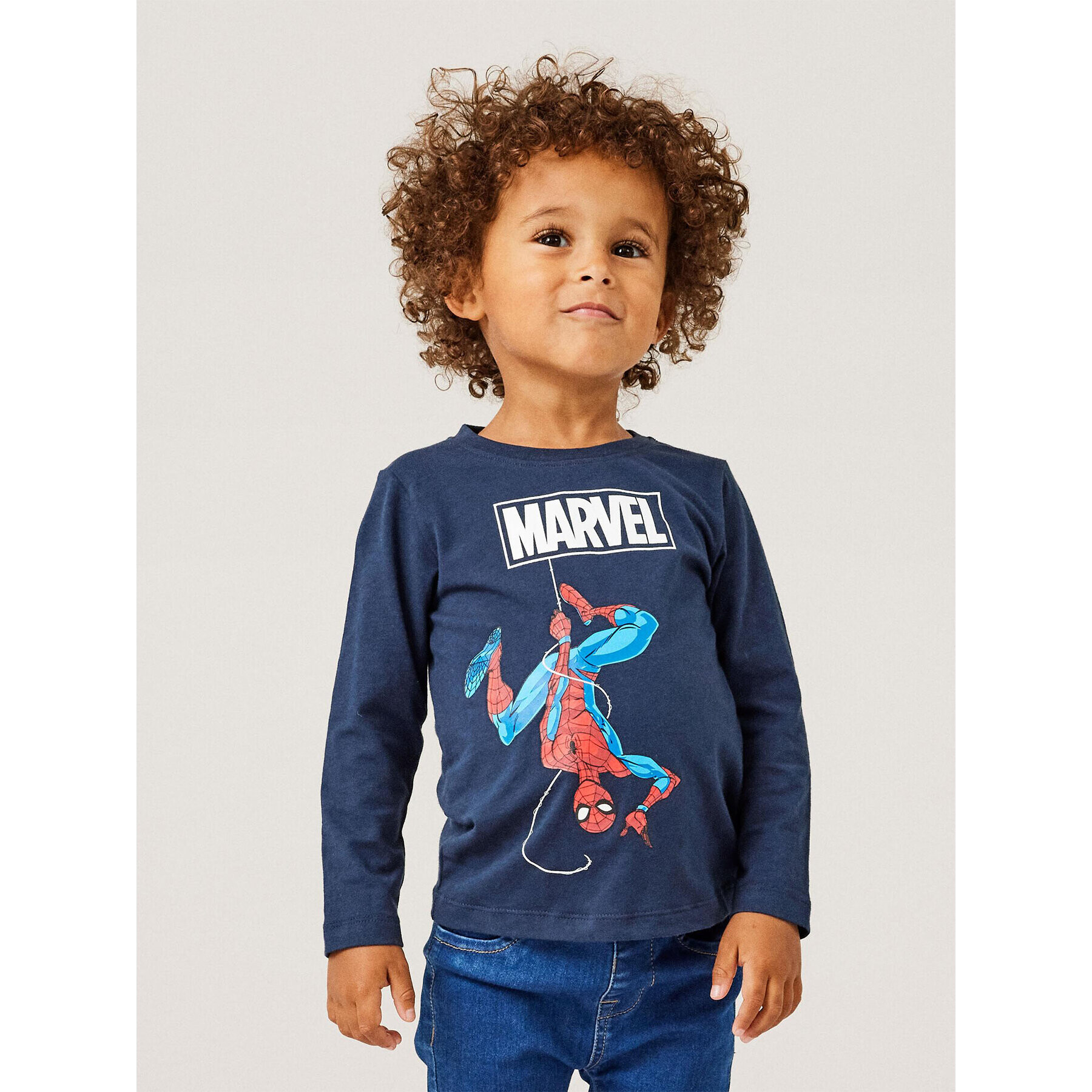 NAME IT Bluză MARVEL 13213069 Bleumarin Regular Fit - Pled.ro