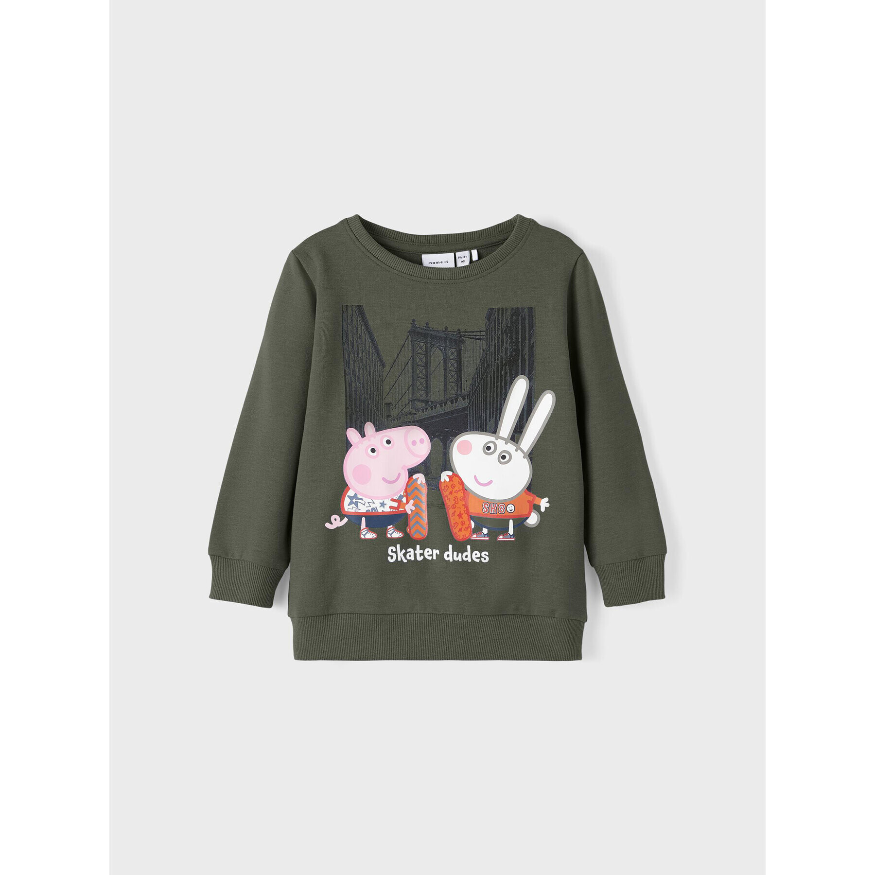 NAME IT Bluză PEPPA PIG 13205302 Verde Regular Fit - Pled.ro