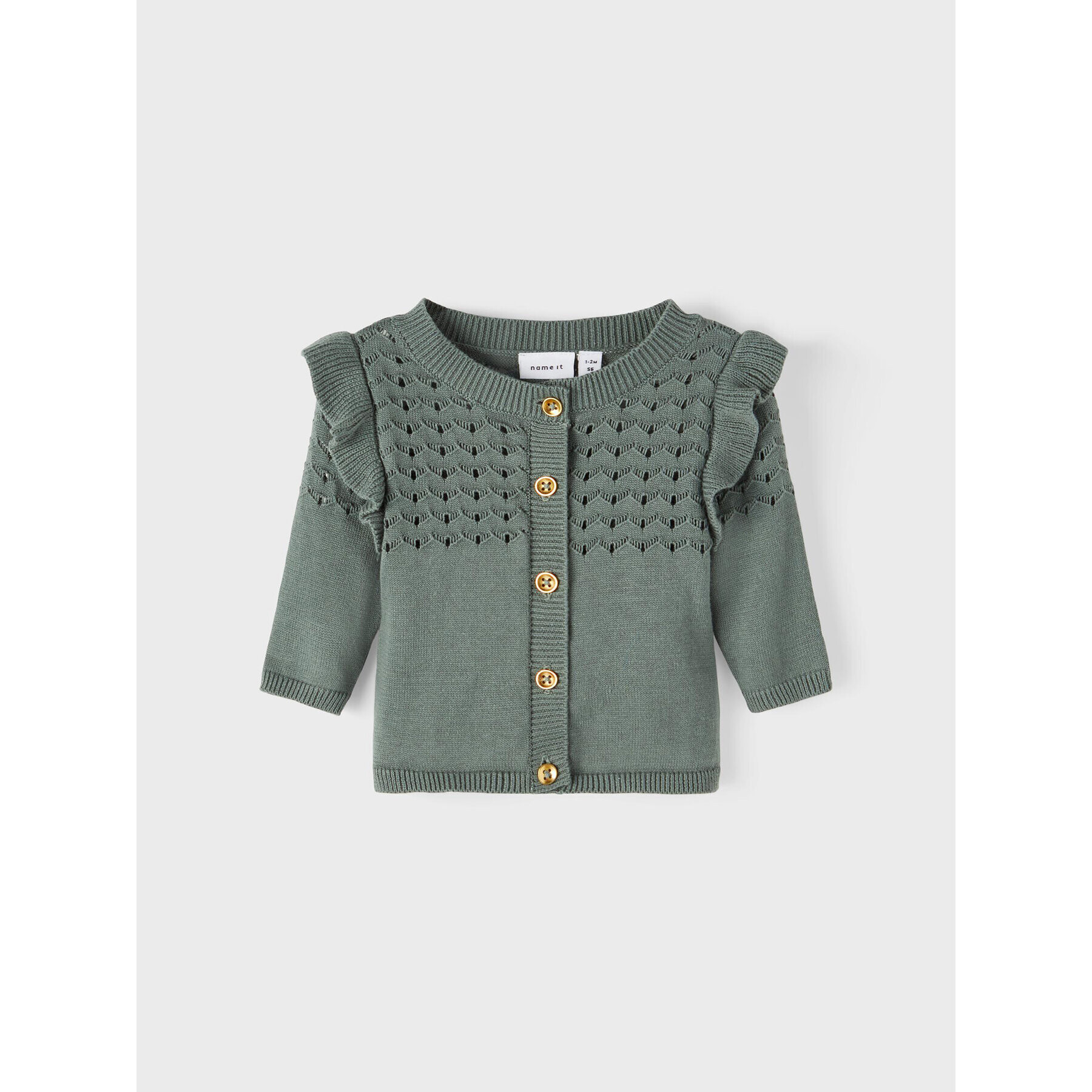 NAME IT Cardigan 13207073 Verde Regular Fit - Pled.ro