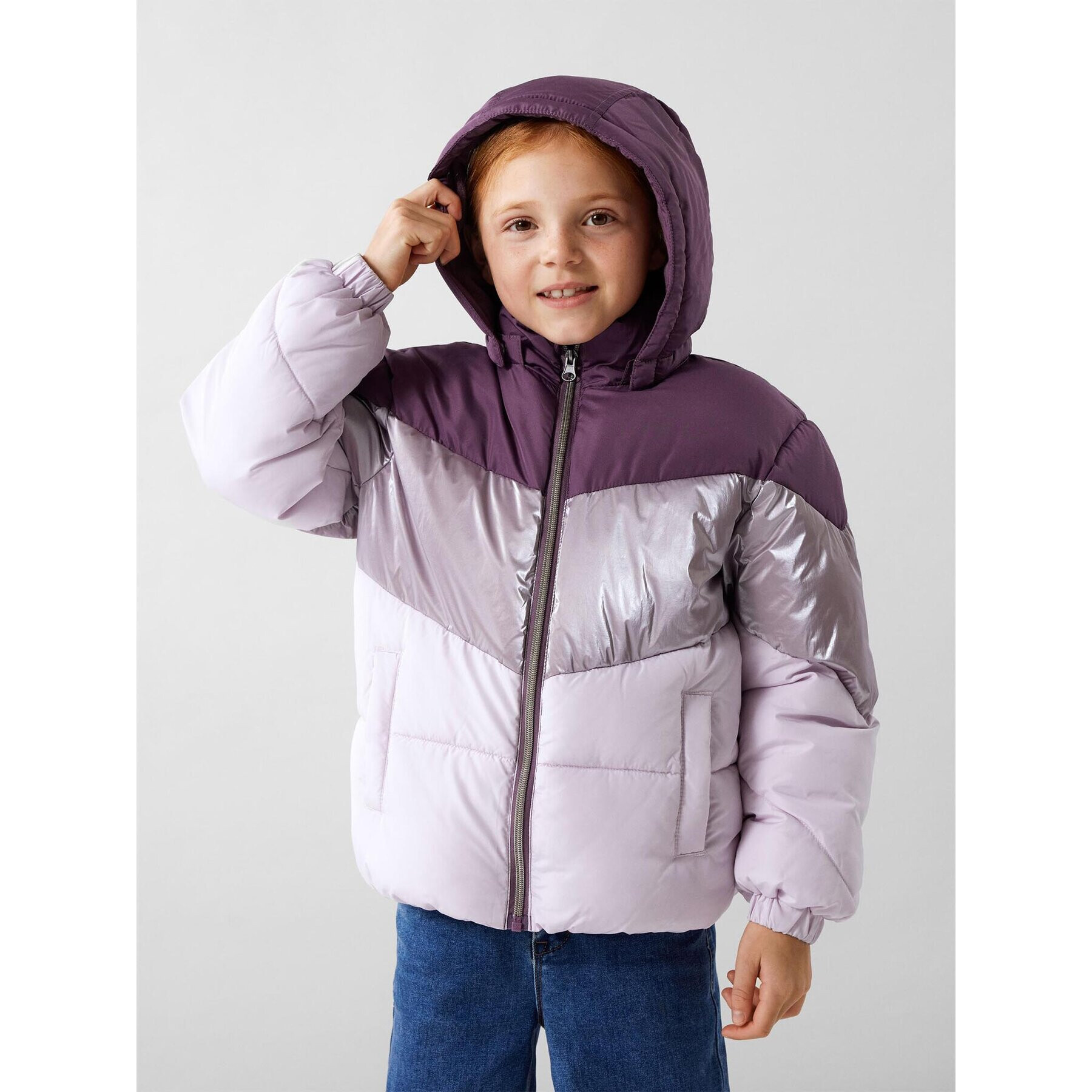 NAME IT Geacă din puf 13218494 Violet Regular Fit - Pled.ro