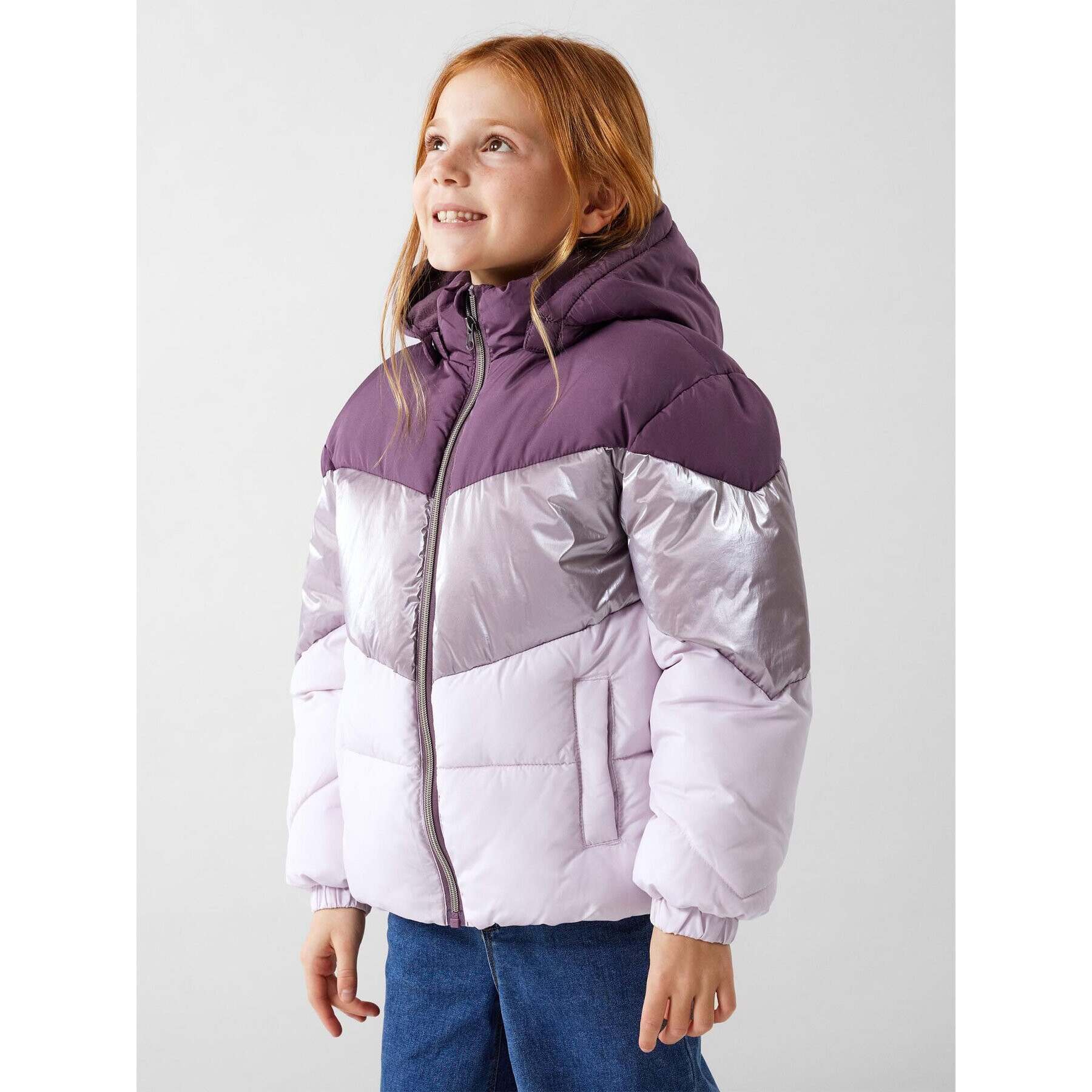 NAME IT Geacă din puf 13218494 Violet Regular Fit - Pled.ro