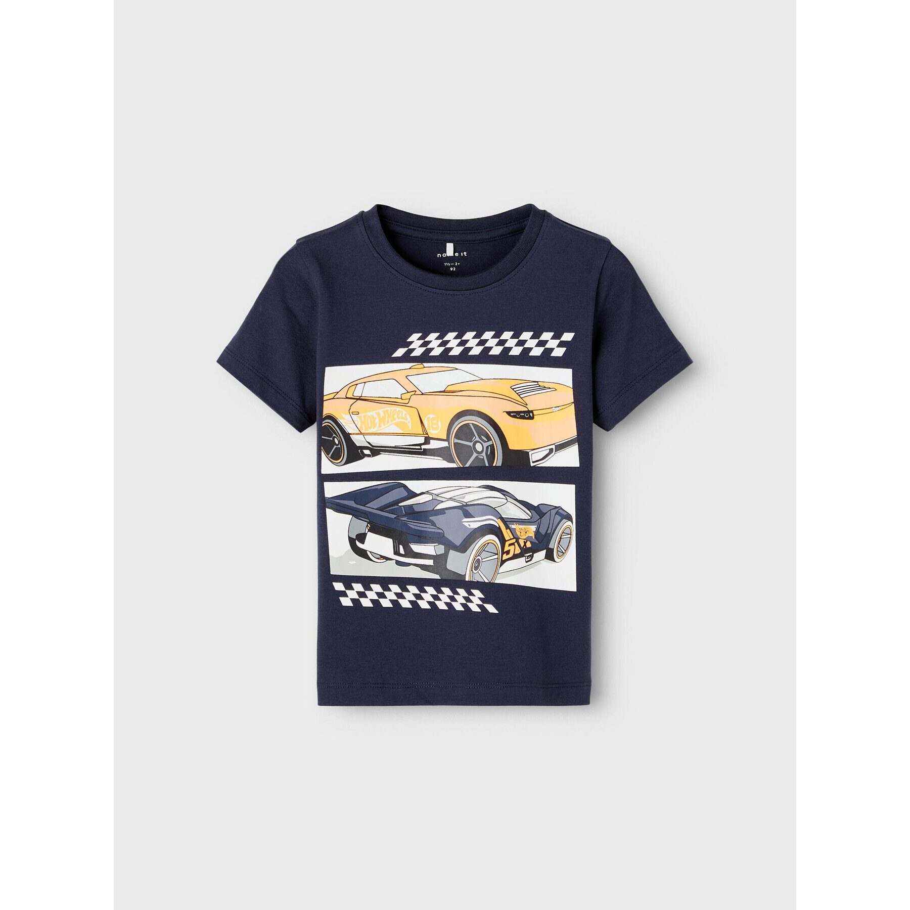 NAME IT Tricou HOT WHEELS 13203566 Bleumarin Regular Fit - Pled.ro