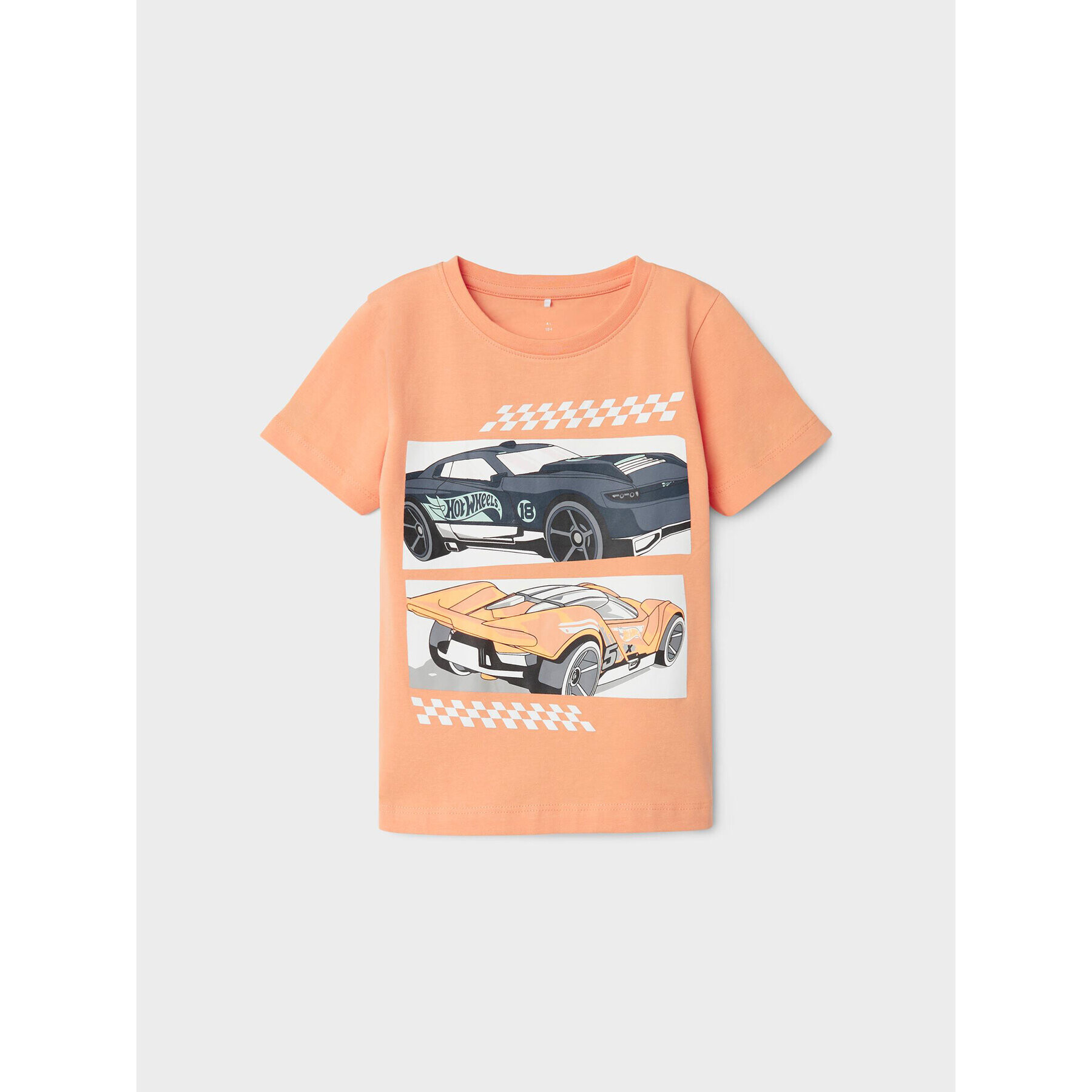 NAME IT Tricou HOT WHEELS 13203566 Portocaliu Regular Fit - Pled.ro