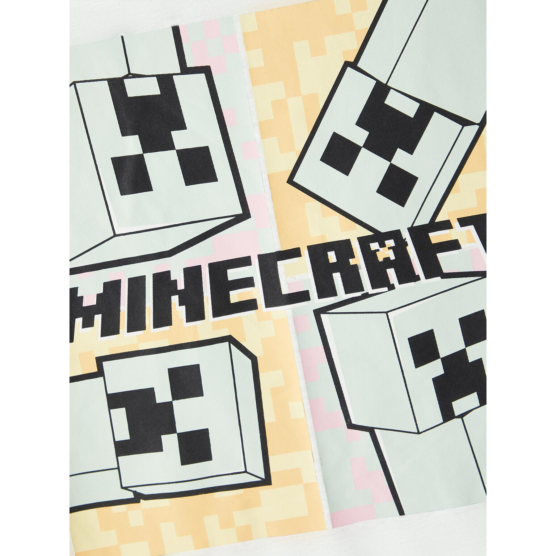 NAME IT Tricou MINECRAFT 13205323 Alb Regular Fit - Pled.ro