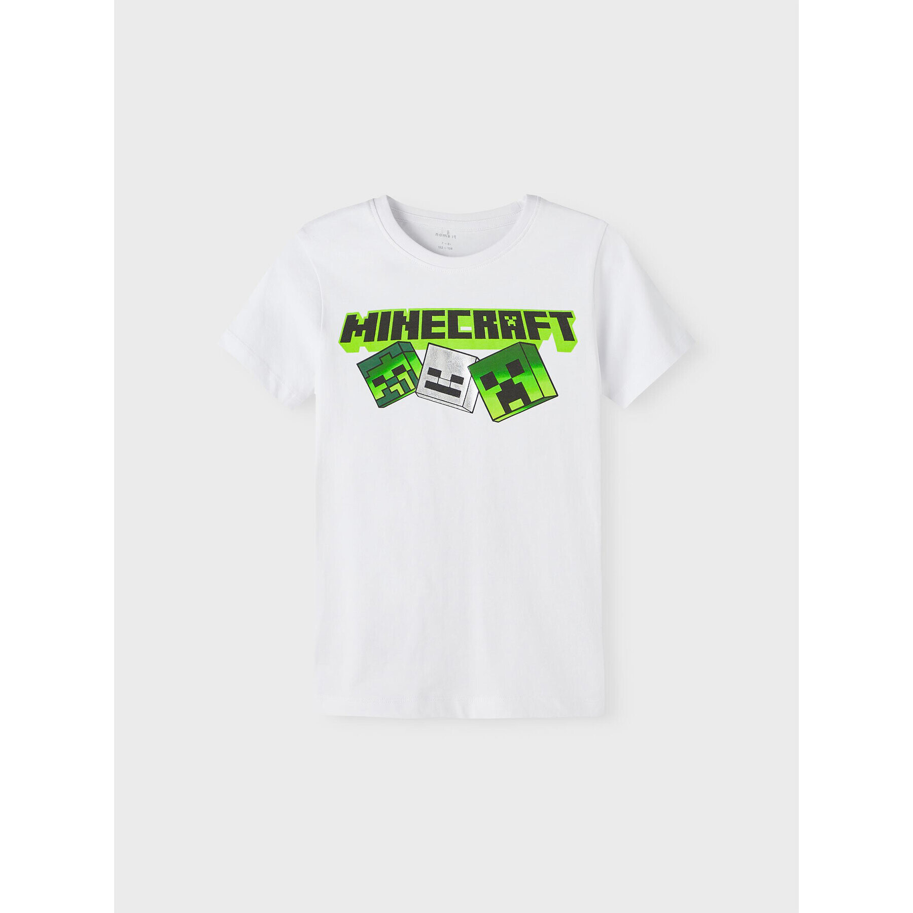 NAME IT Tricou MINECRAFT 13215788 Alb Regular Fit - Pled.ro