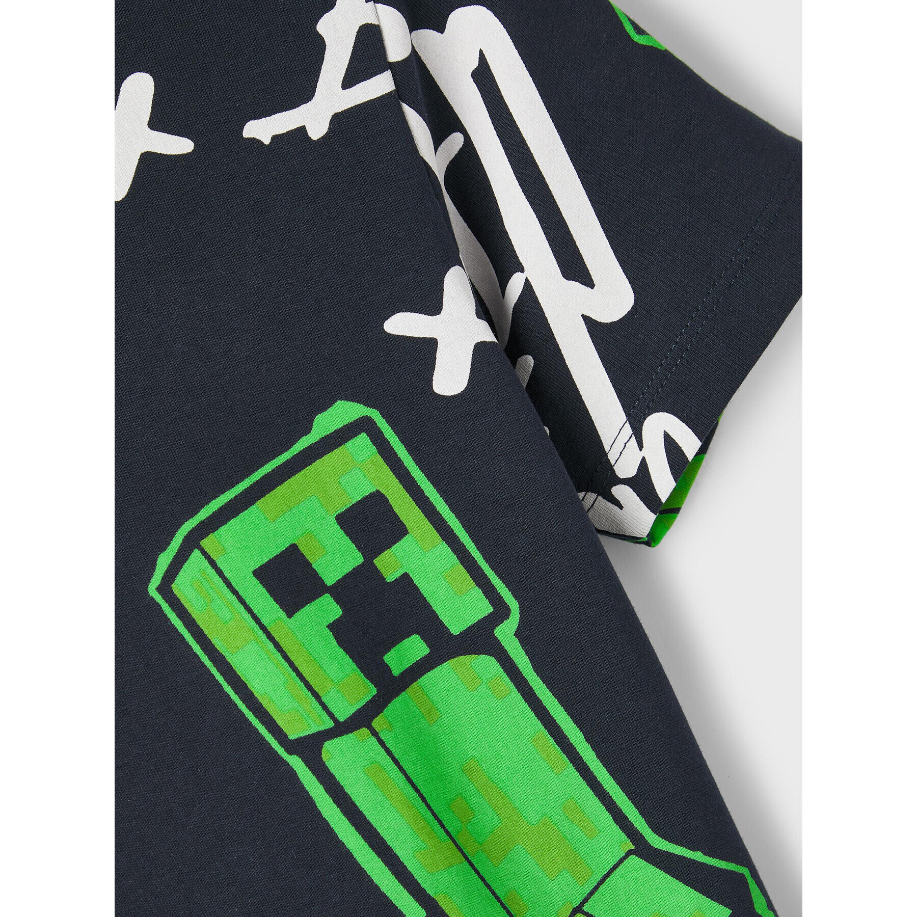 NAME IT Tricou MINECRAFT 13219918 Bleumarin Regular Fit - Pled.ro