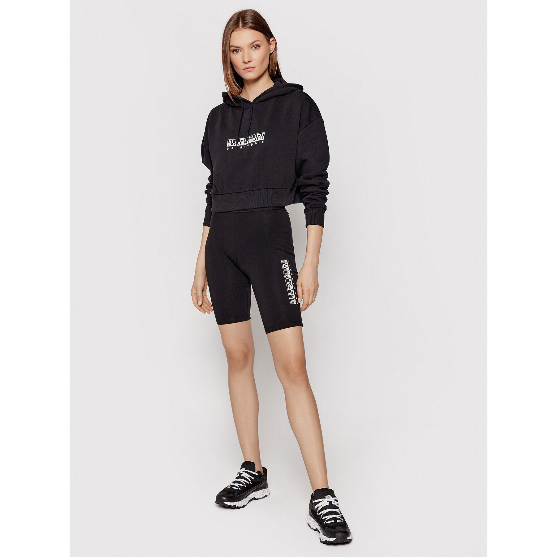 Napapijri Bluză B-Box NP0A4FSF Negru Cropped Fit - Pled.ro