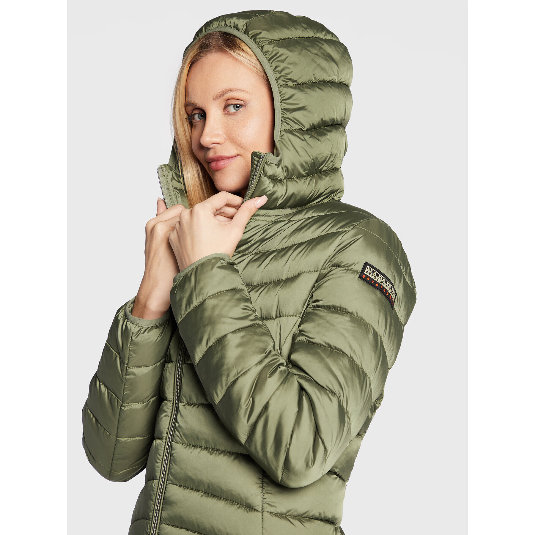 Napapijri Geacă din puf Aerons NP0A4GKQ Verde Slim Fit - Pled.ro