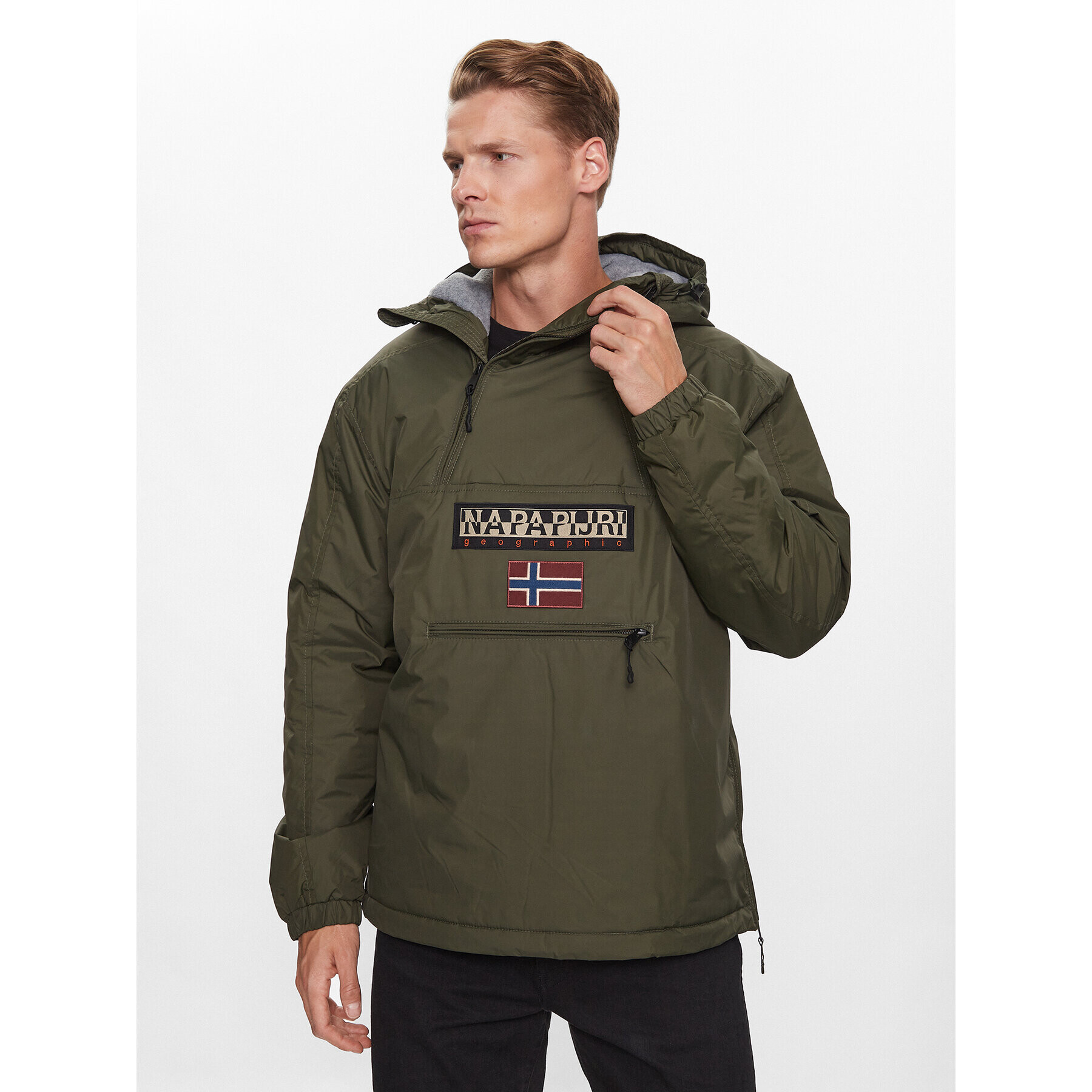 Napapijri Geacă fără fermoar Northfarer 2.0 NP0A4GS5 Verde Regular Fit - Pled.ro