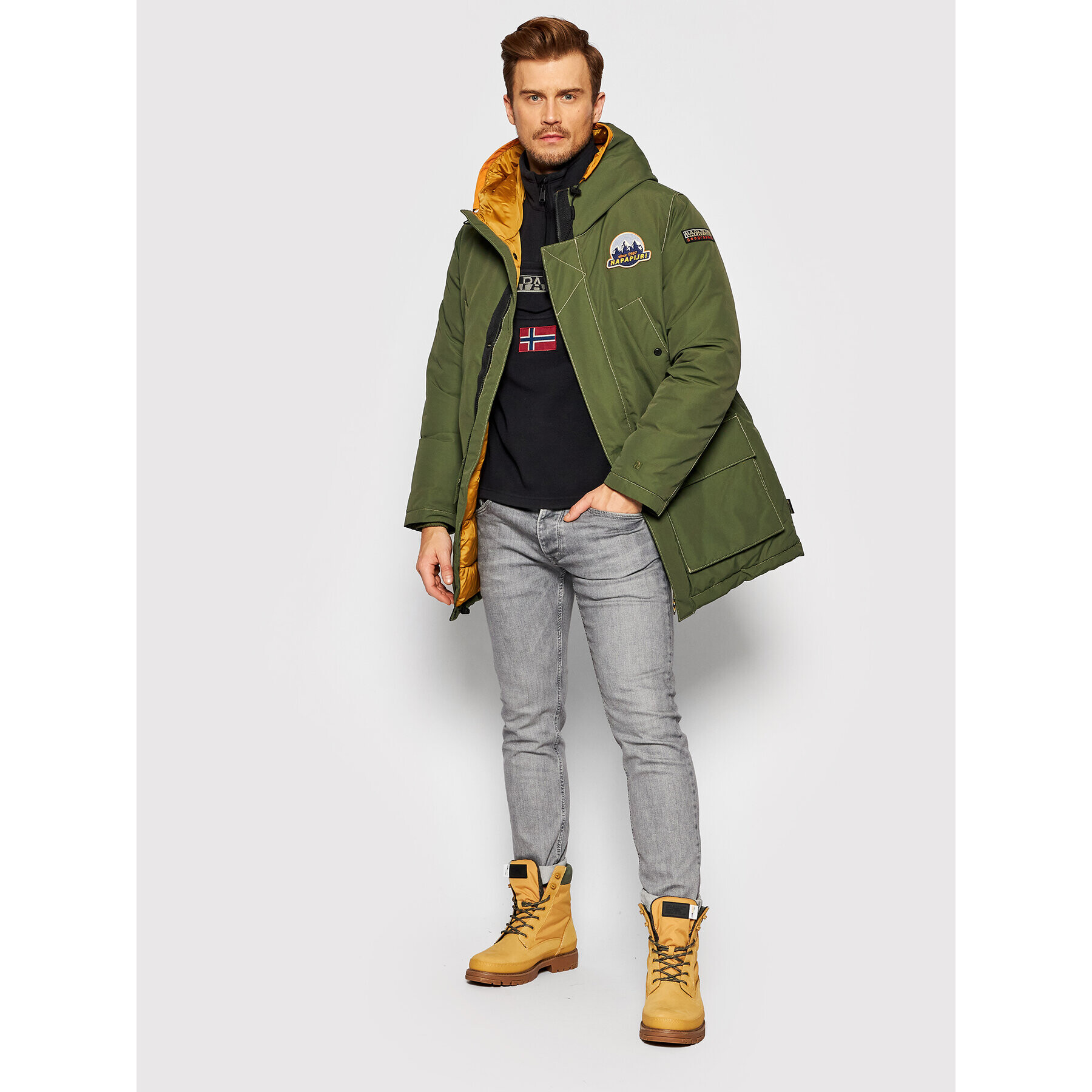 Napapijri Hanorac Asther NP0A4FLI Verde Regular Fit - Pled.ro