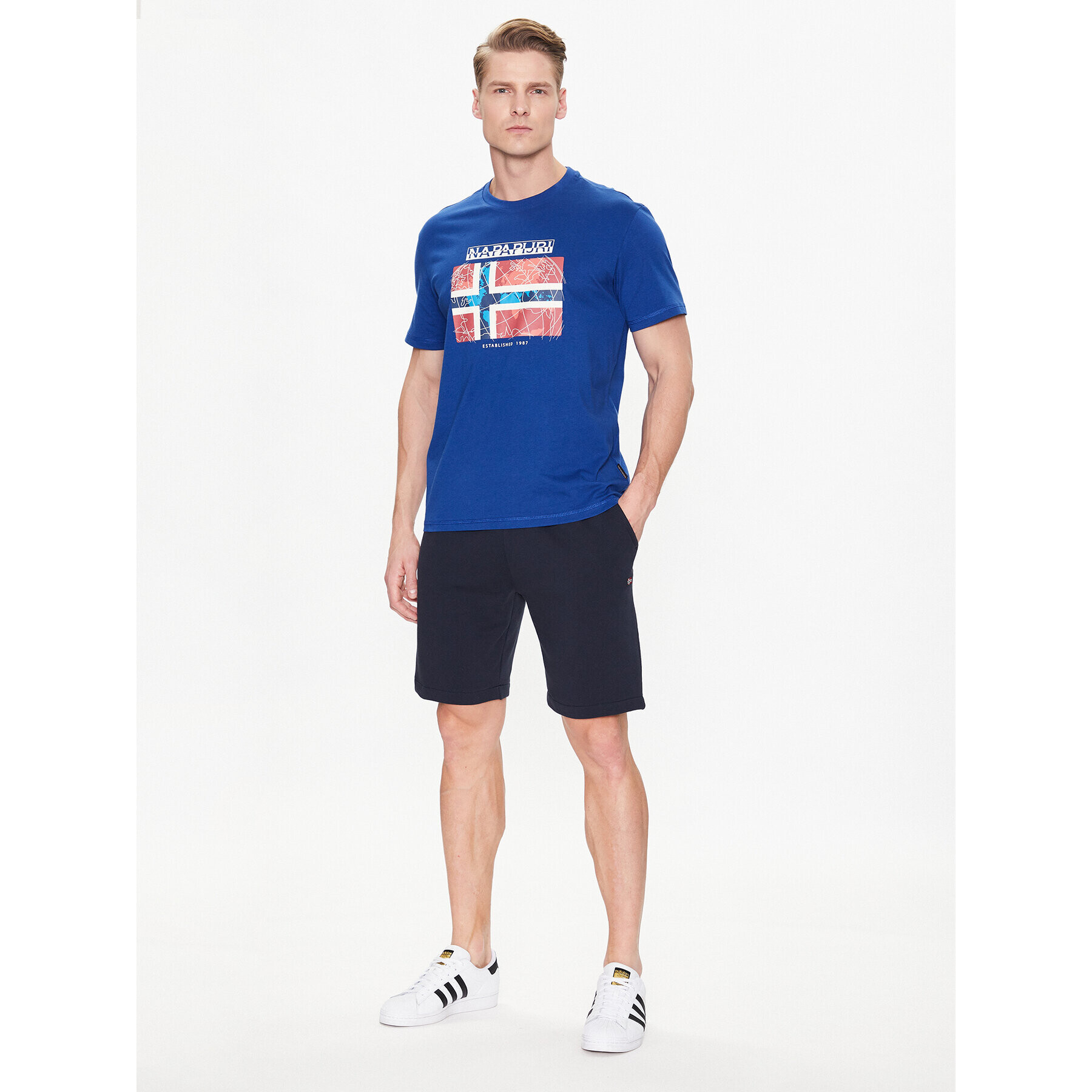 Napapijri Pantaloni scurți sport Nalis NP0A4H88 Bleumarin Regular Fit - Pled.ro