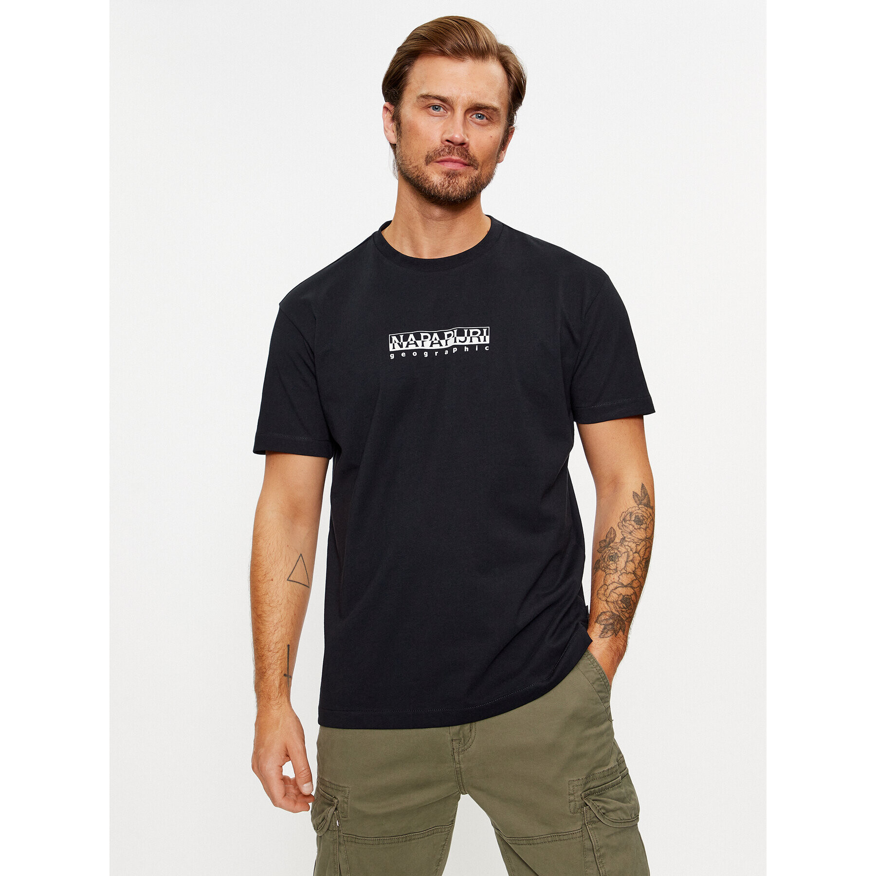 Napapijri Tricou NP0A4H8S Negru Regular Fit - Pled.ro