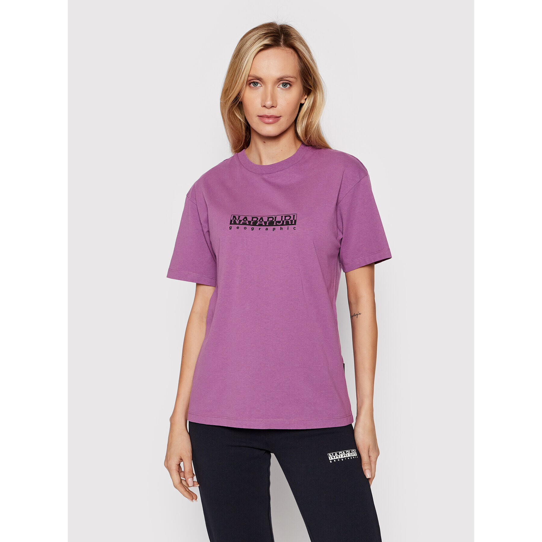 Napapijri Tricou S-Box NP0A4GDD Violet Relaxed Fit - Pled.ro