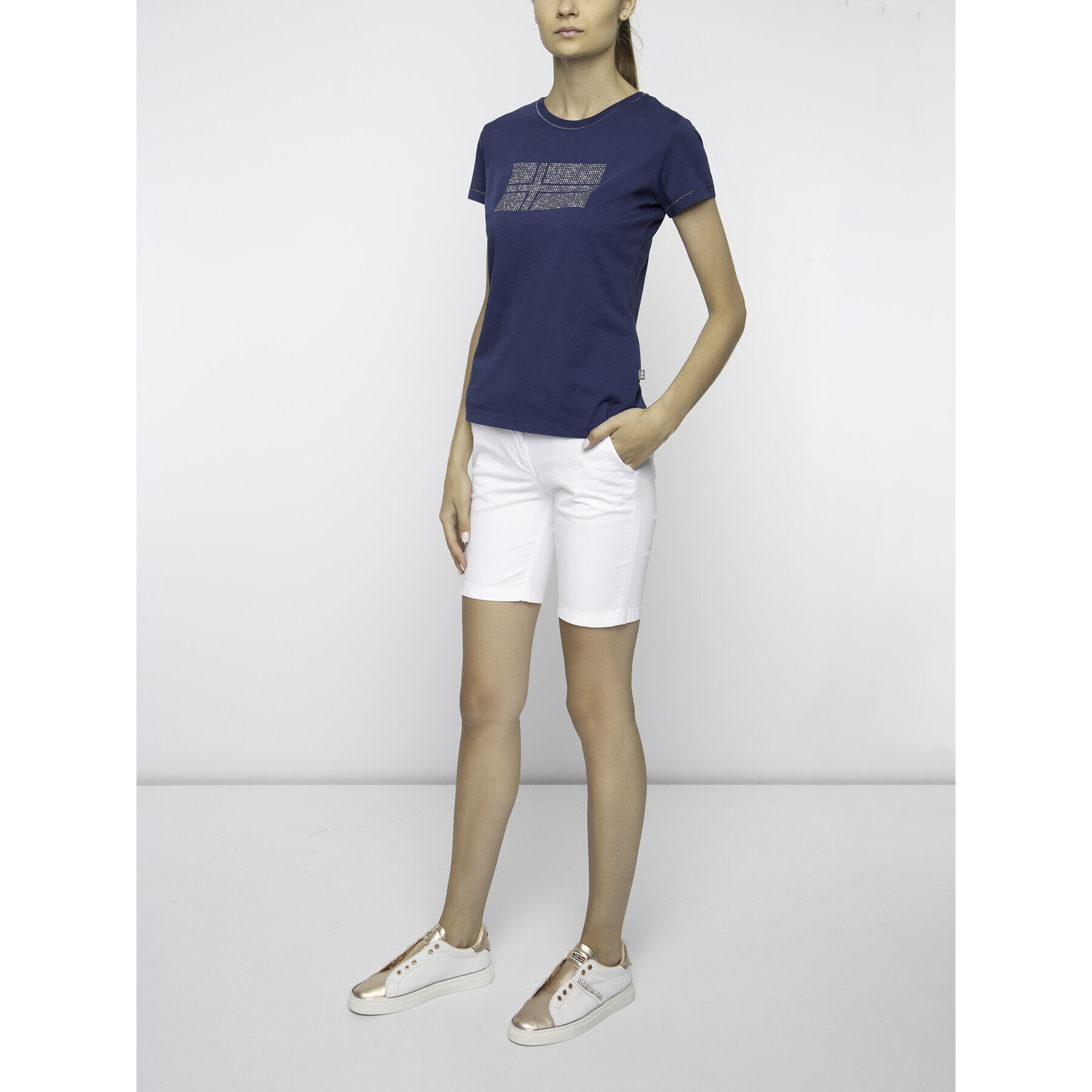 Napapijri Tricou Sefro N0YIK2 Bleumarin Regular Fit - Pled.ro