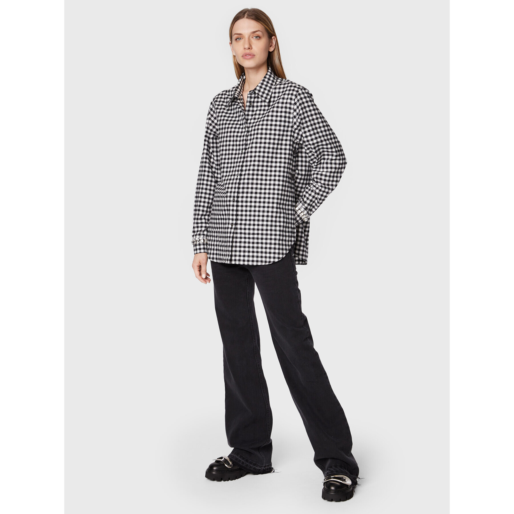 N°21 Cămașă 22I N2M0 G042 1024 Negru Oversize - Pled.ro