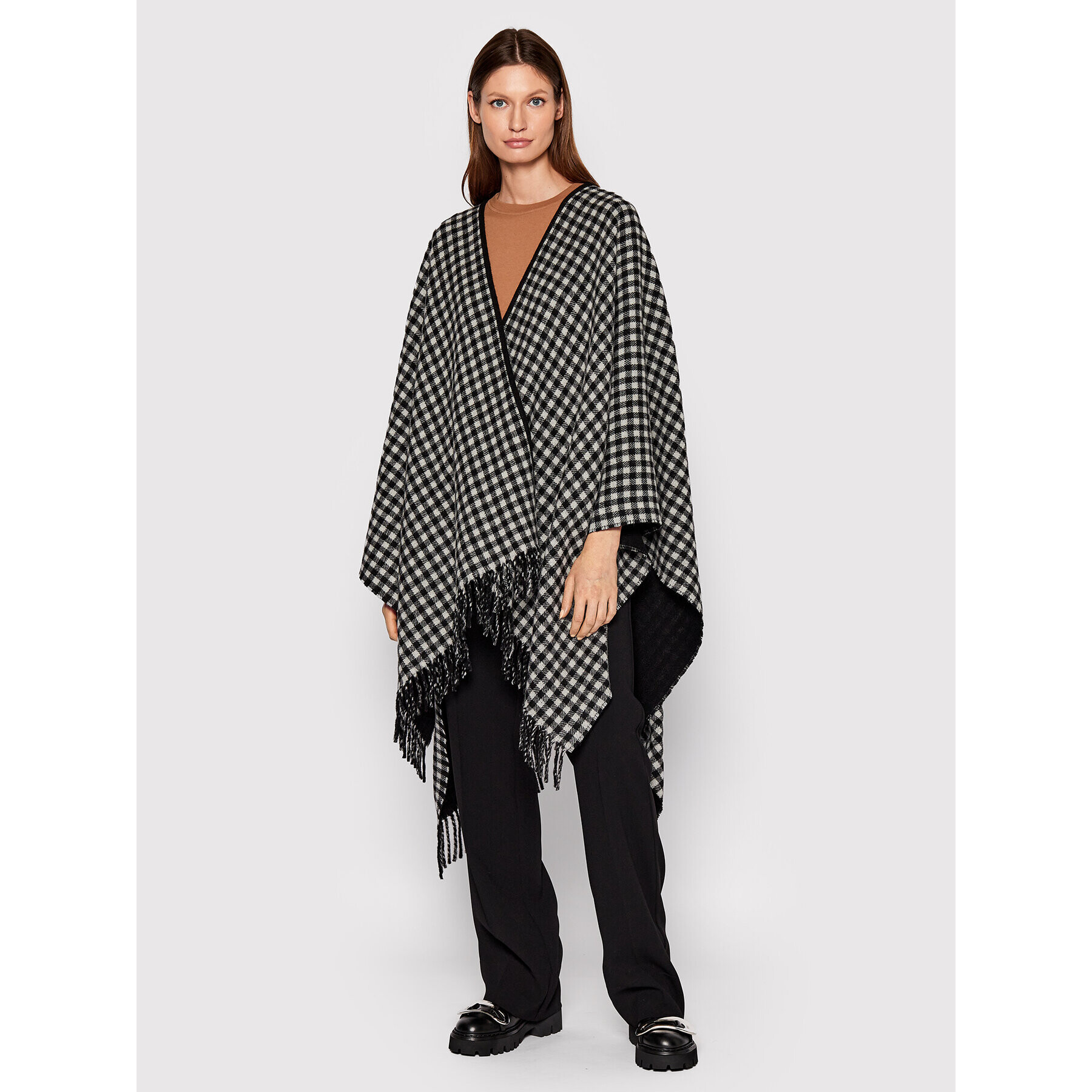 N°21 Poncho 22I N2M1 6903 6983 Negru Regular Fit - Pled.ro