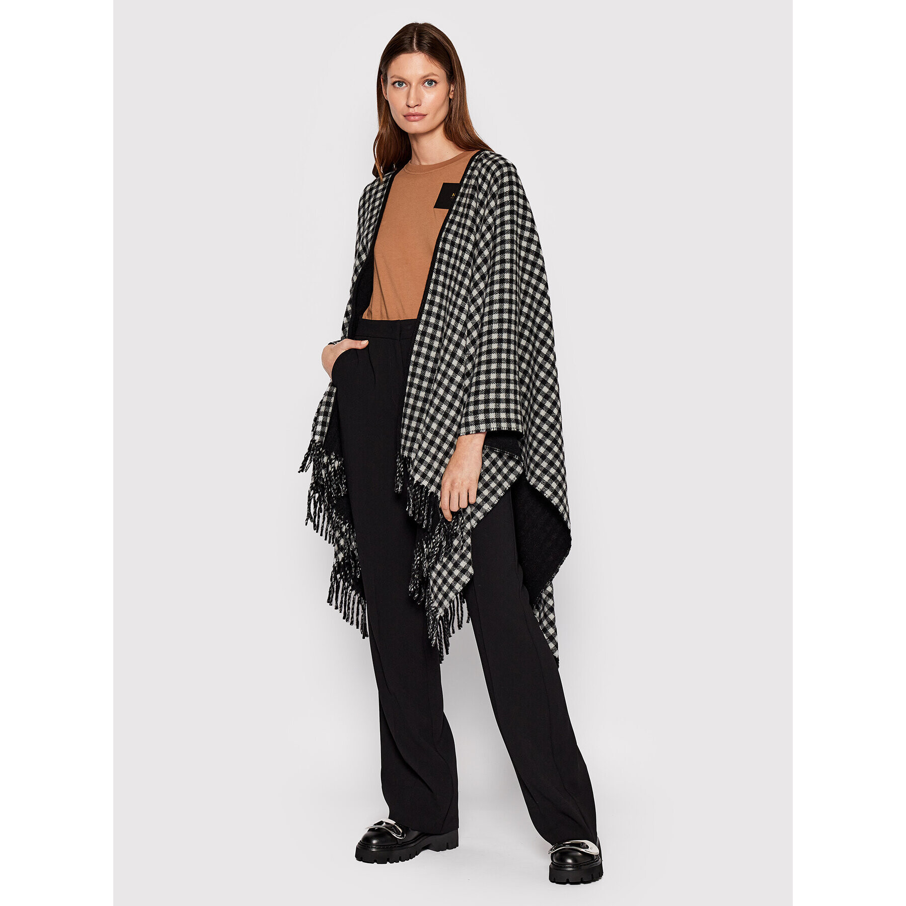 N°21 Poncho 22I N2M1 6903 6983 Negru Regular Fit - Pled.ro