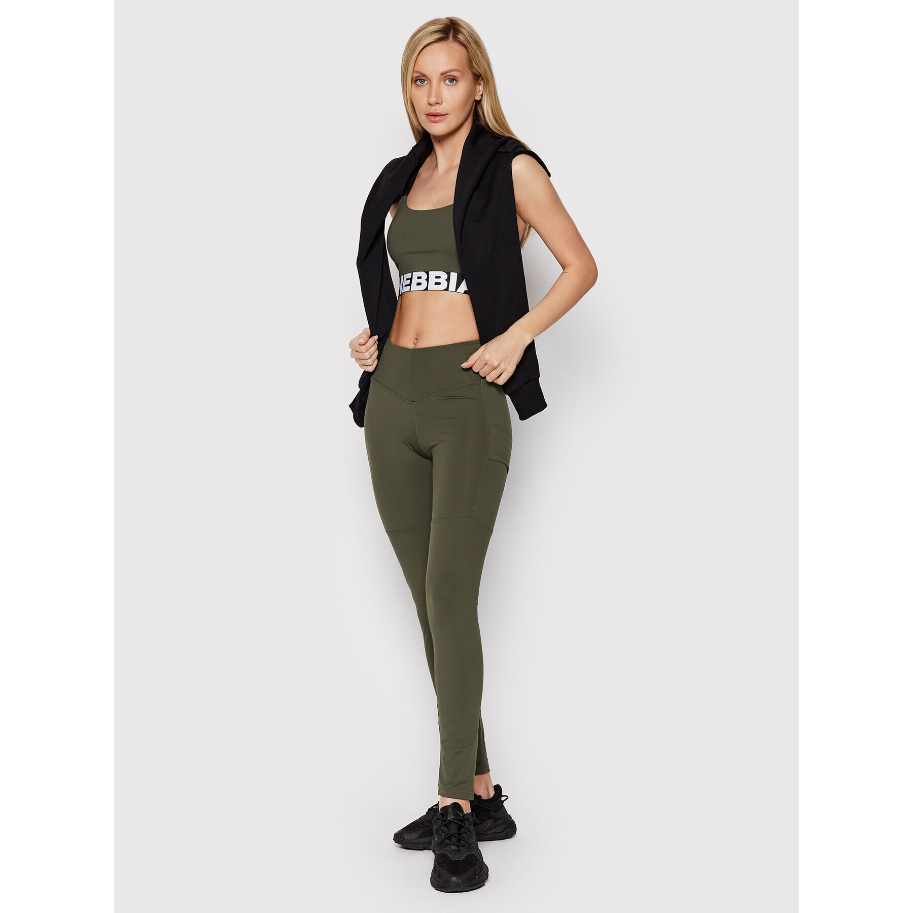 NEBBIA Colanți High Waist Fitsmart 505 Verde Slim Fit - Pled.ro