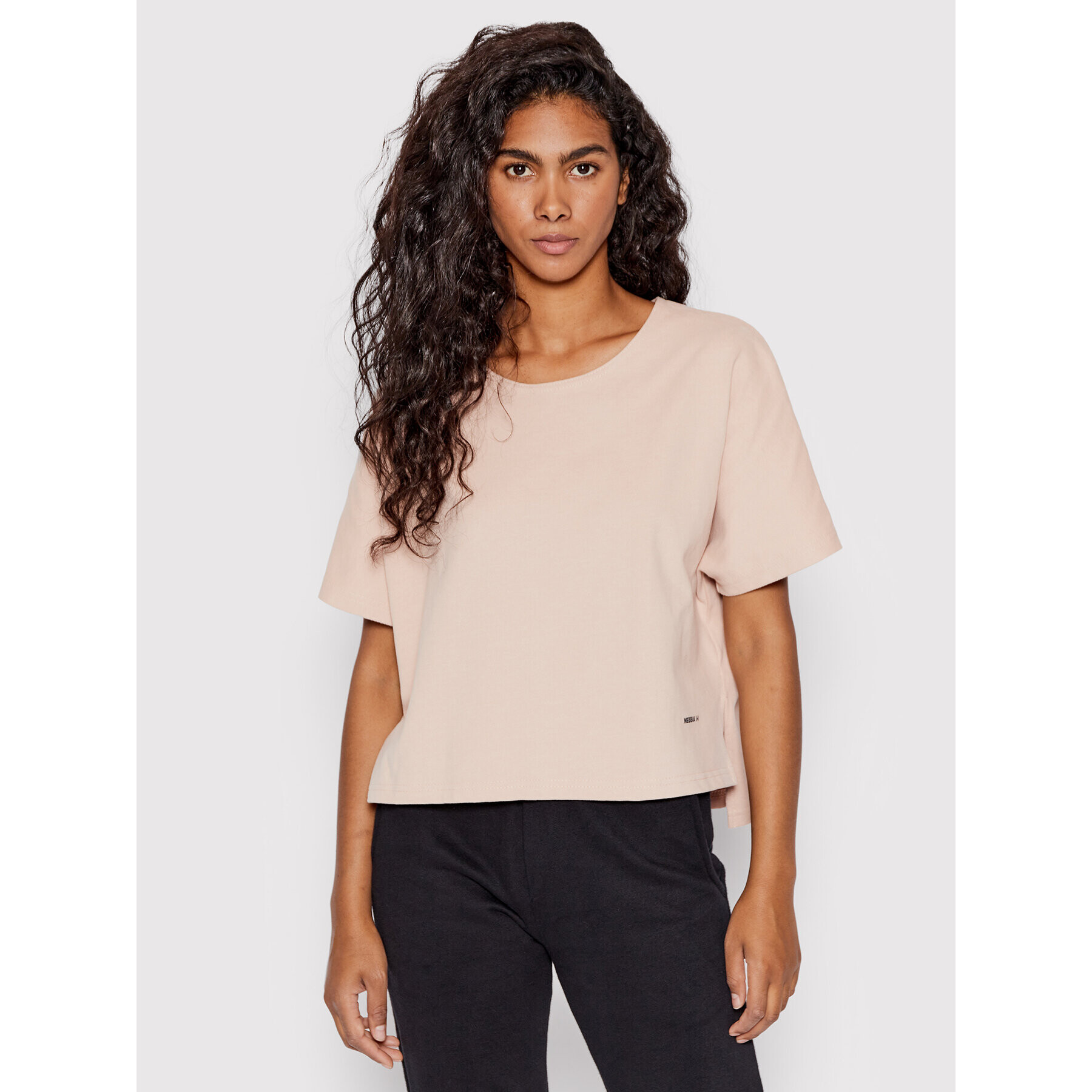 NEBBIA Tricou The Minimalist 417 Bej Loose Fit - Pled.ro