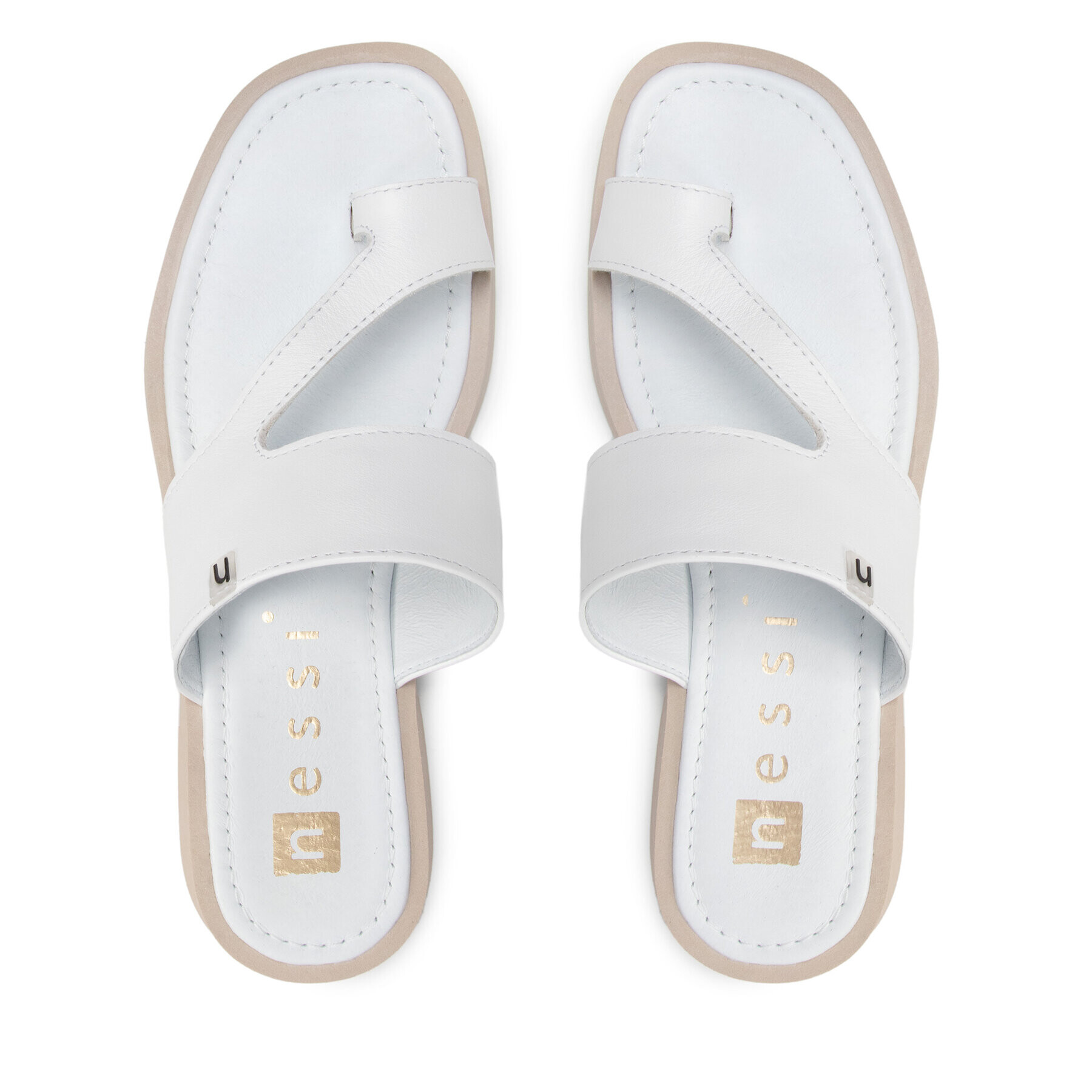 Nessi Flip flop 22183 Alb - Pled.ro