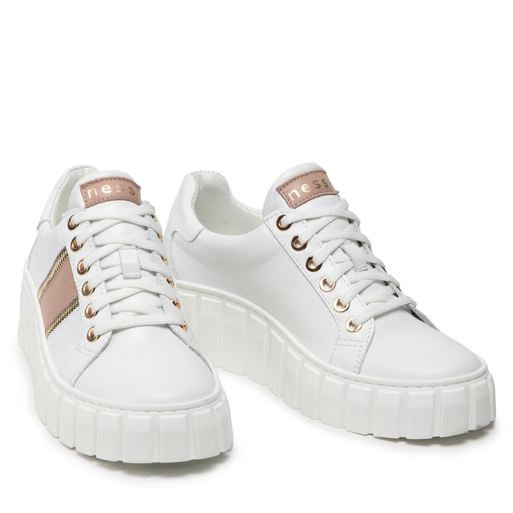 Nessi Sneakers 22161 Alb - Pled.ro