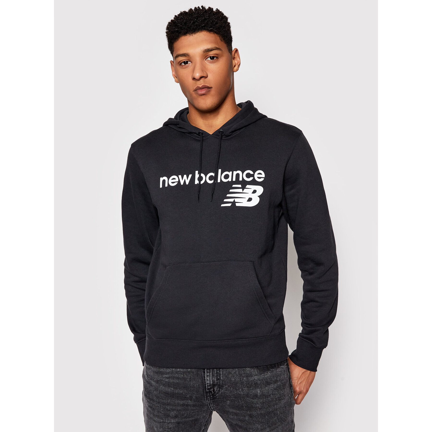 New Balance Bluză C C F Hoodie MT03910 Negru Relaxed Fit - Pled.ro