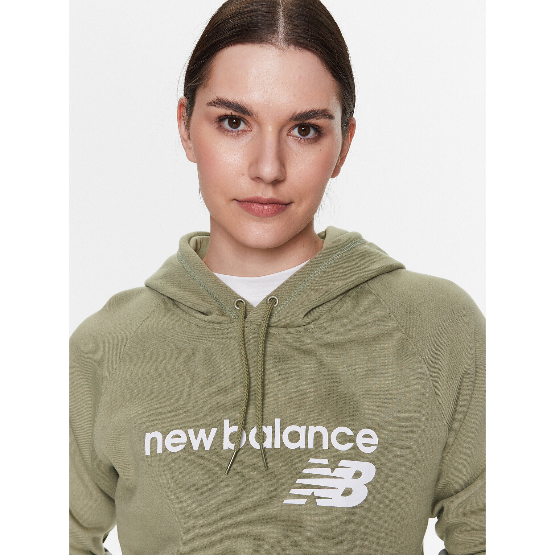 New Balance Bluză Classic Core WT03810 Verde Relaxed Fit - Pled.ro