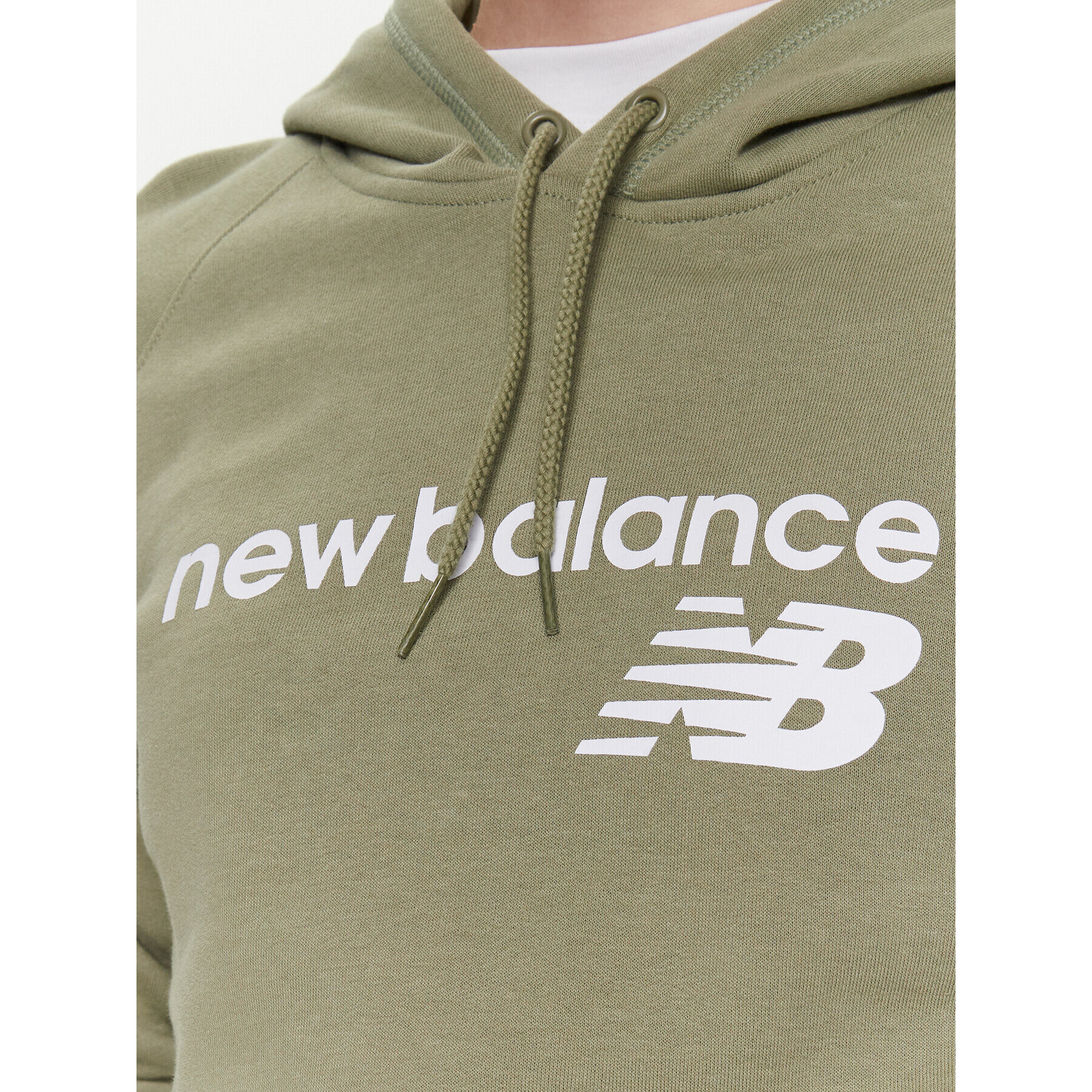 New Balance Bluză Classic Core WT03810 Verde Relaxed Fit - Pled.ro