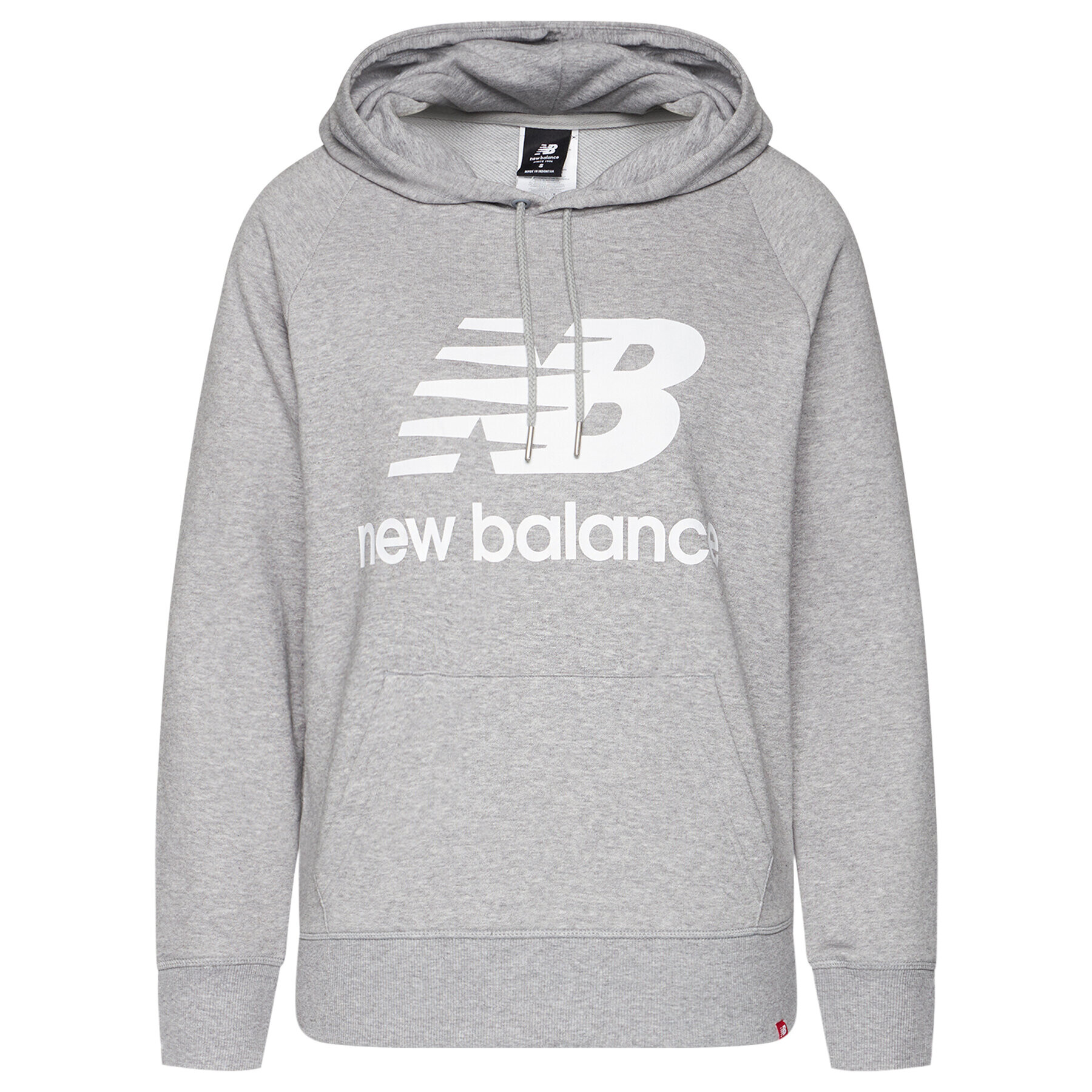 New Balance Bluză Esse po Hoodie NBWT0355 Gri Relaxed Fit - Pled.ro