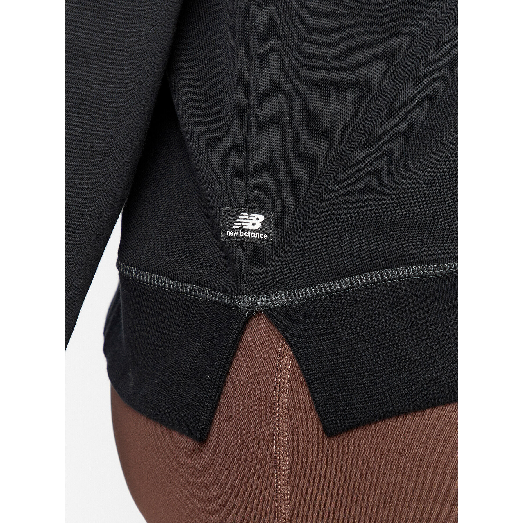 New Balance Bluză Essentials French Terry Hoodie WT33512 Negru Regular Fit - Pled.ro