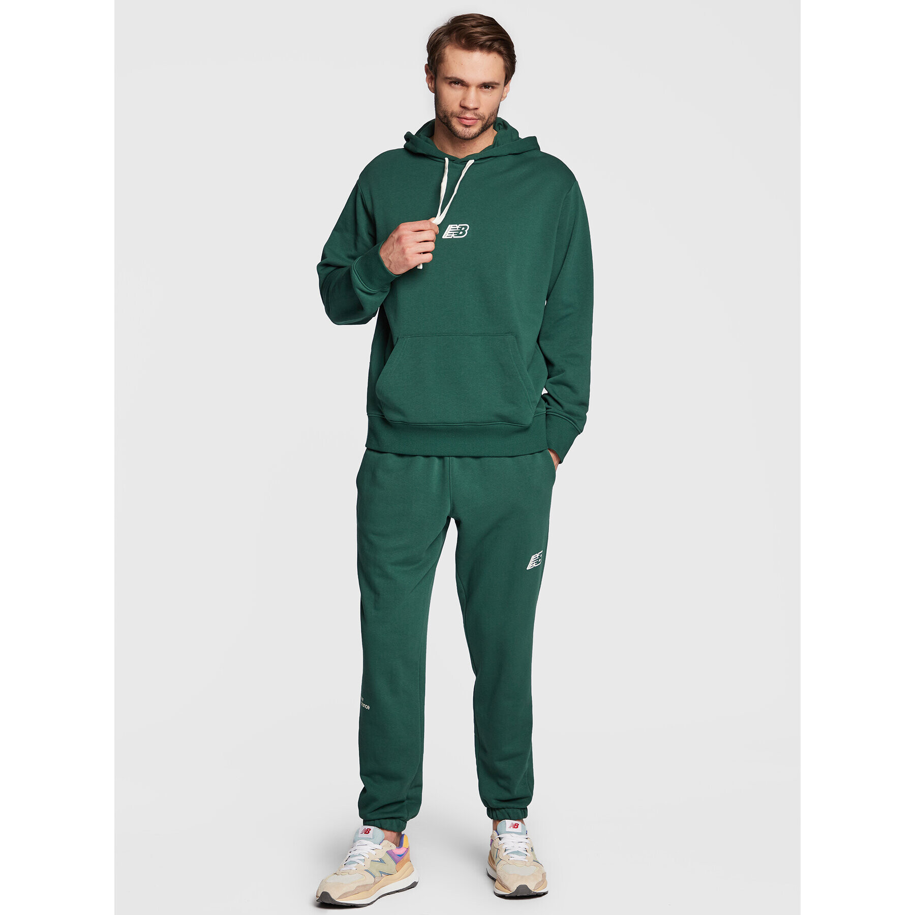 New Balance Bluză Essentials MT23511 Verde Relaxed Fit - Pled.ro