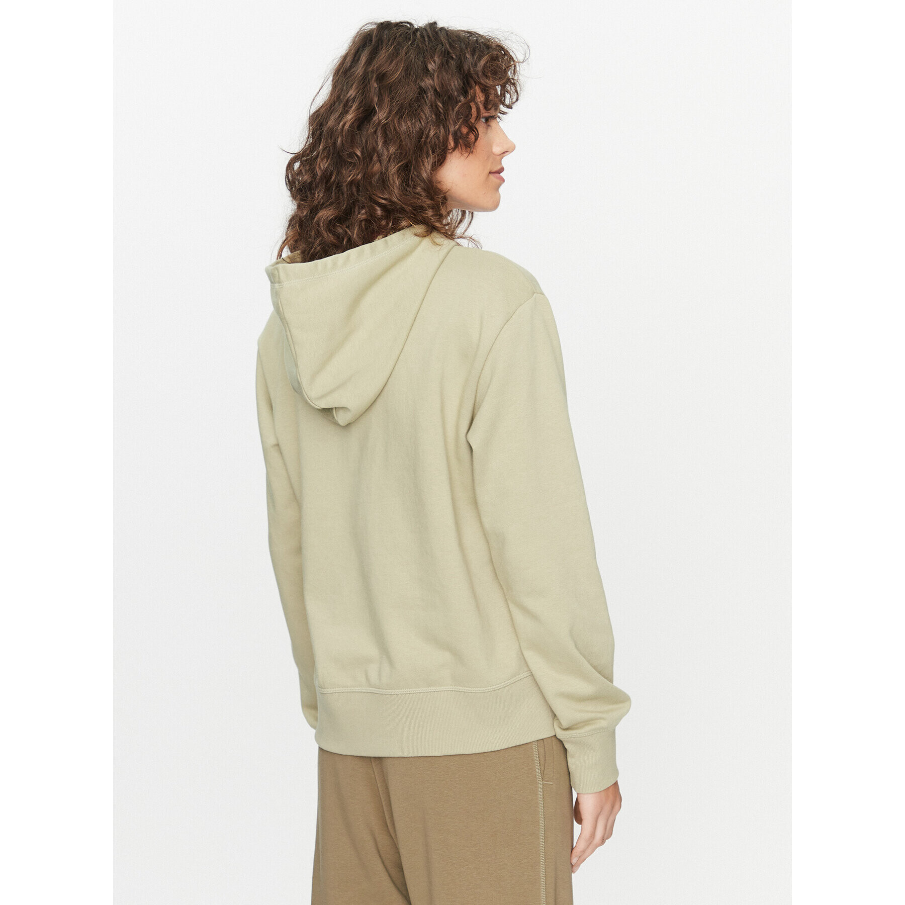 New Balance Bluză Essentials Stacked Logo Hoodie WT31533 Verde Regular Fit - Pled.ro