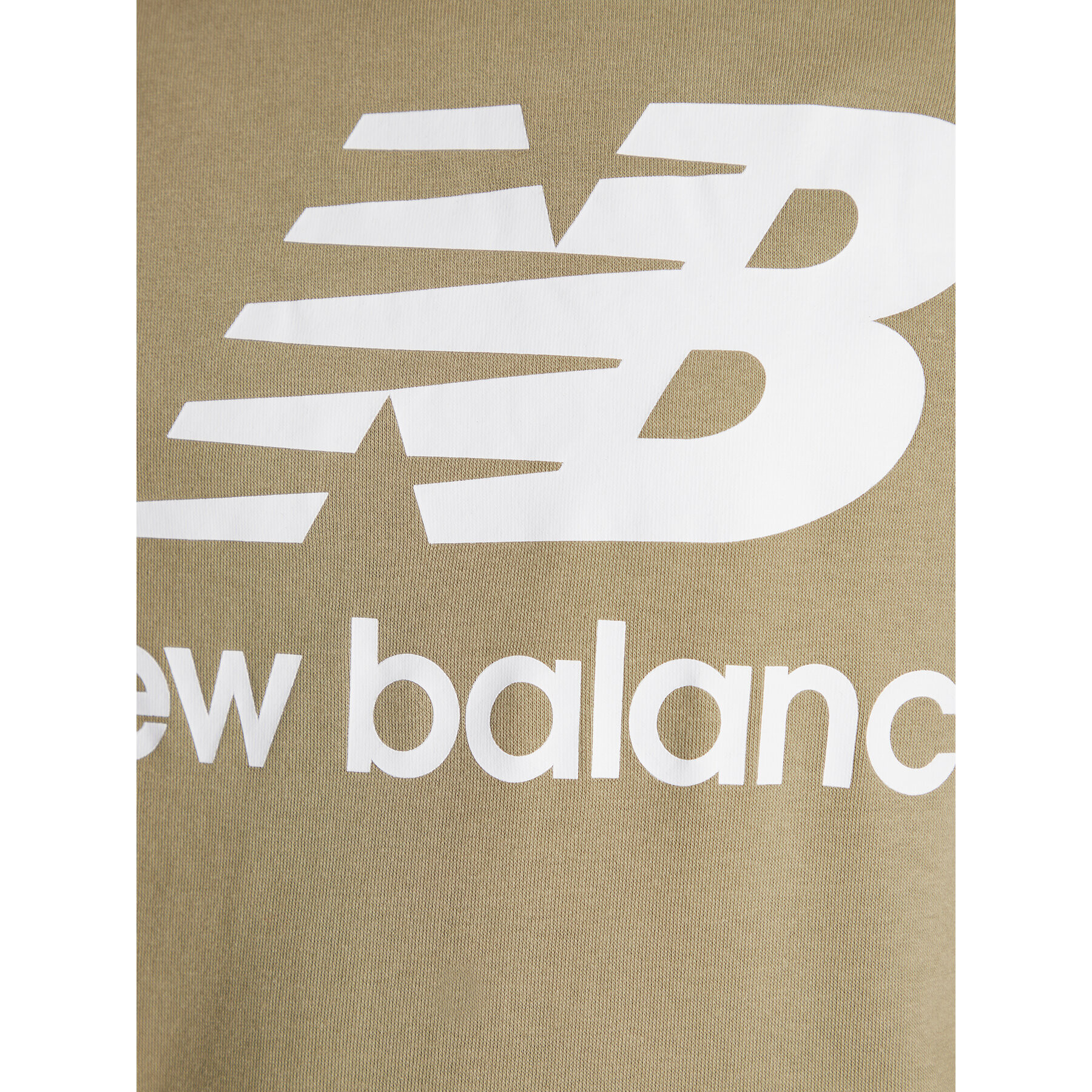 New Balance Bluză Essentials Stacked Logo MT03558 Verde Relaxed Fit - Pled.ro