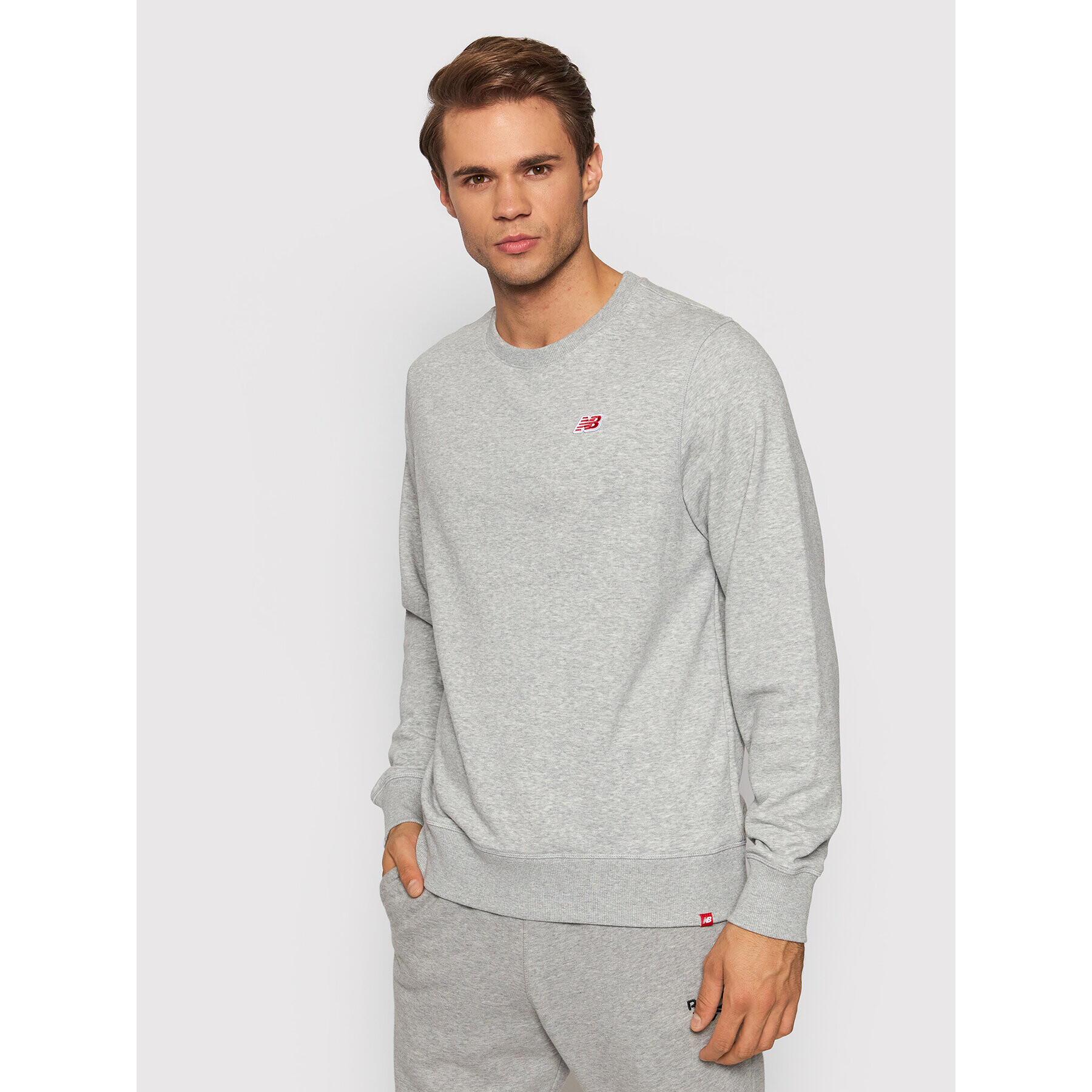 New Balance Bluză MT13661 Gri Relaxed Fit - Pled.ro