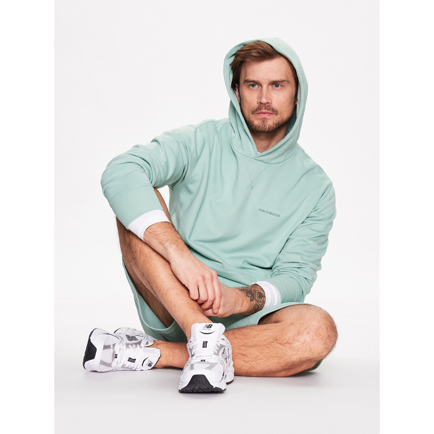 New Balance Bluză MT23565S Verde Relaxed Fit - Pled.ro