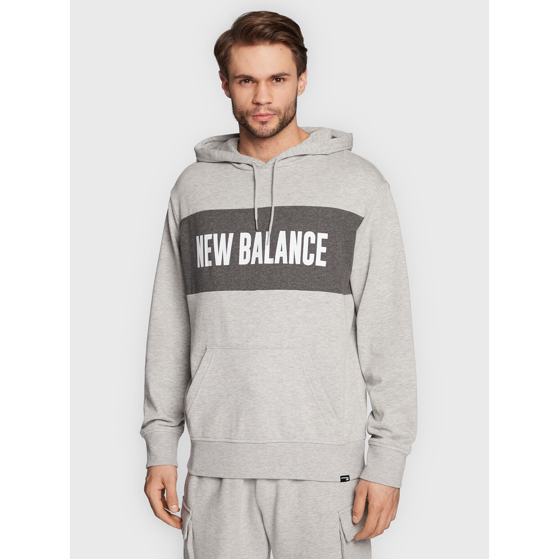 New Balance Bluză MT23900 Gri Relaxed Fit - Pled.ro