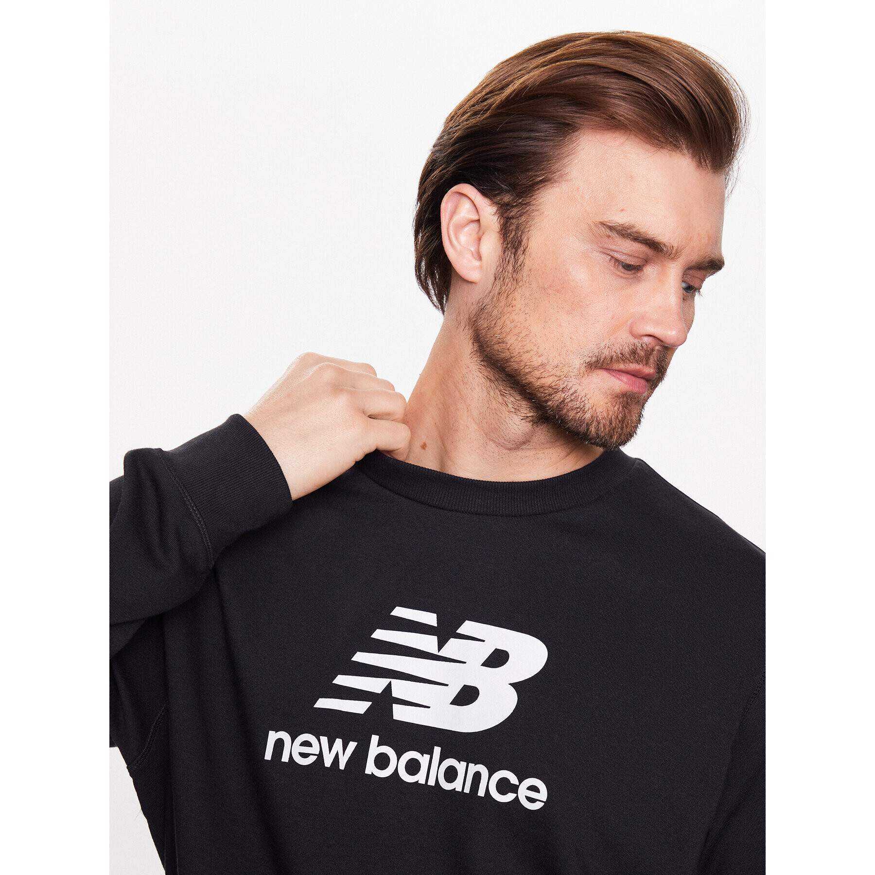 New Balance Bluză MT3153 Negru Relaxed Fit - Pled.ro